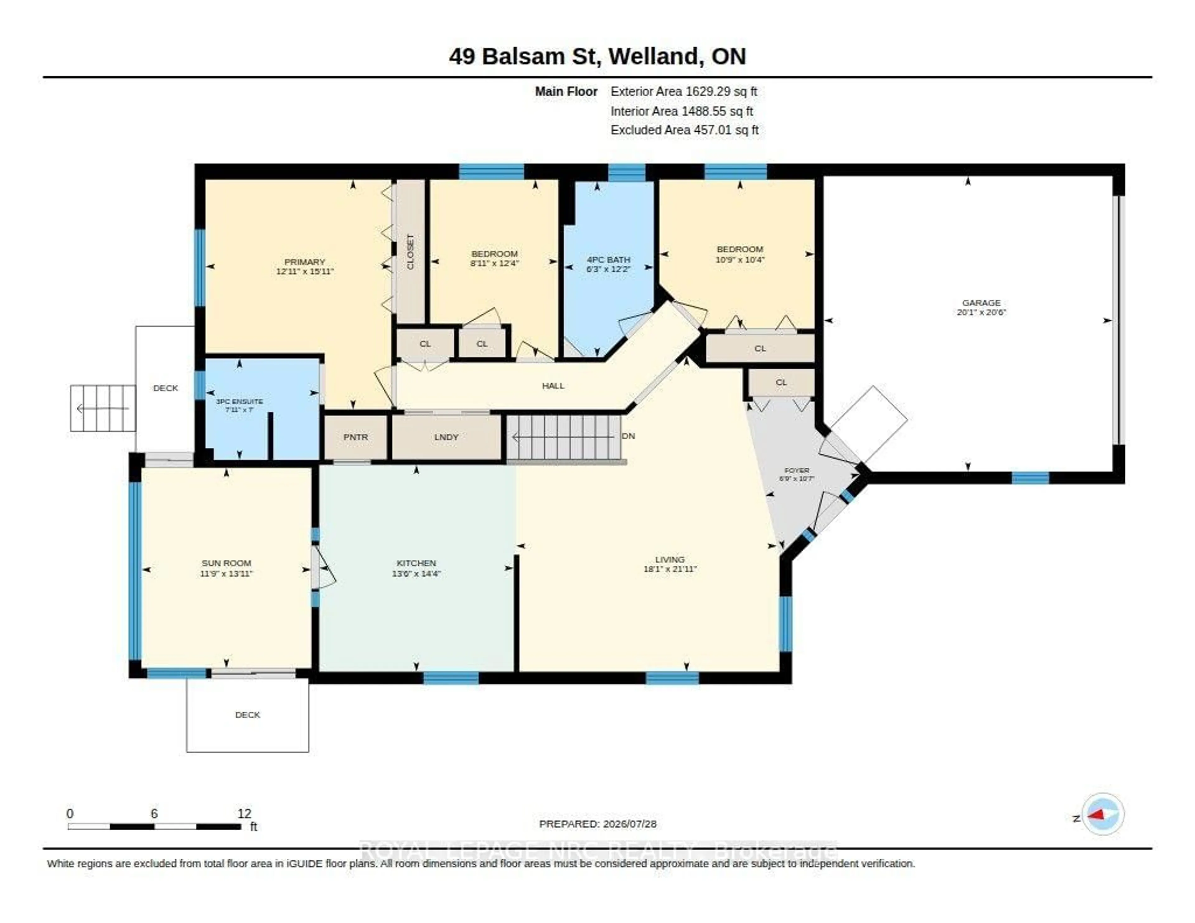 Floor plan for 49 Balsam St, Welland Ontario L3C 7H2