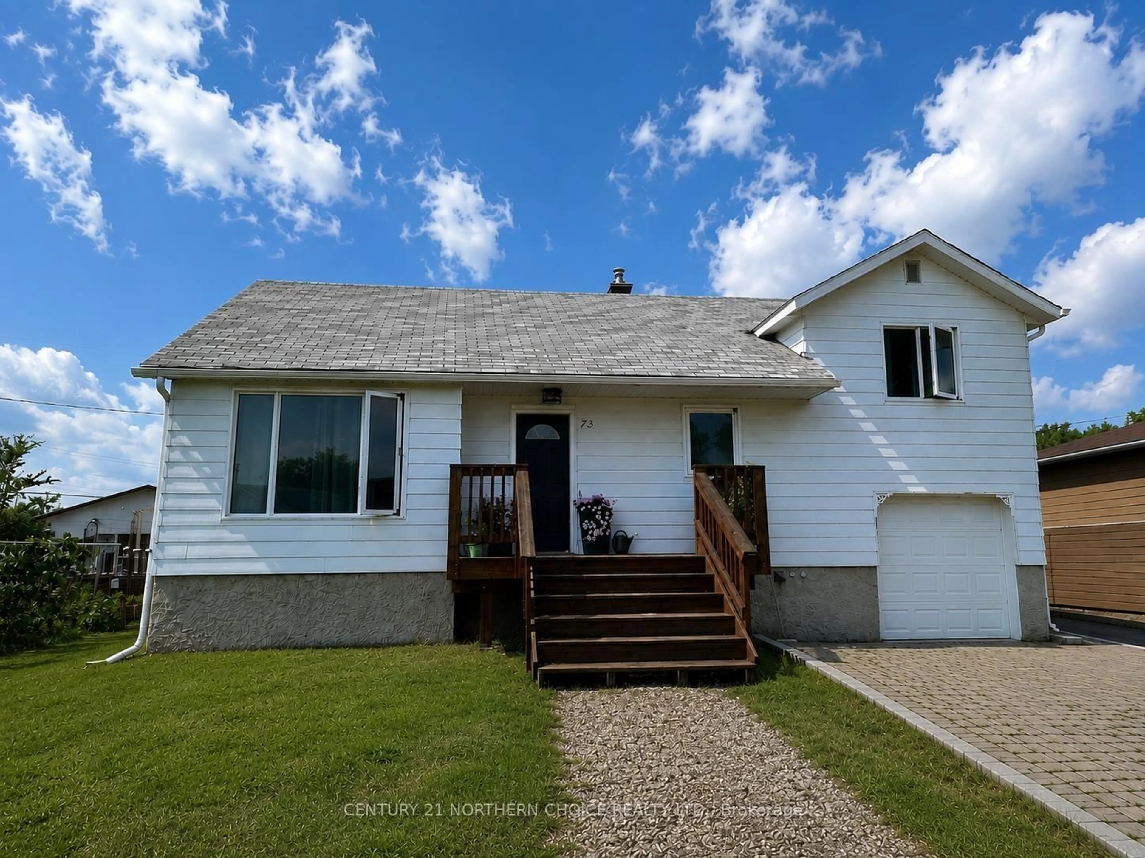 Home with vinyl exterior material, street for 73 Dickenson Rd, Red Lake Ontario P0V 1C0