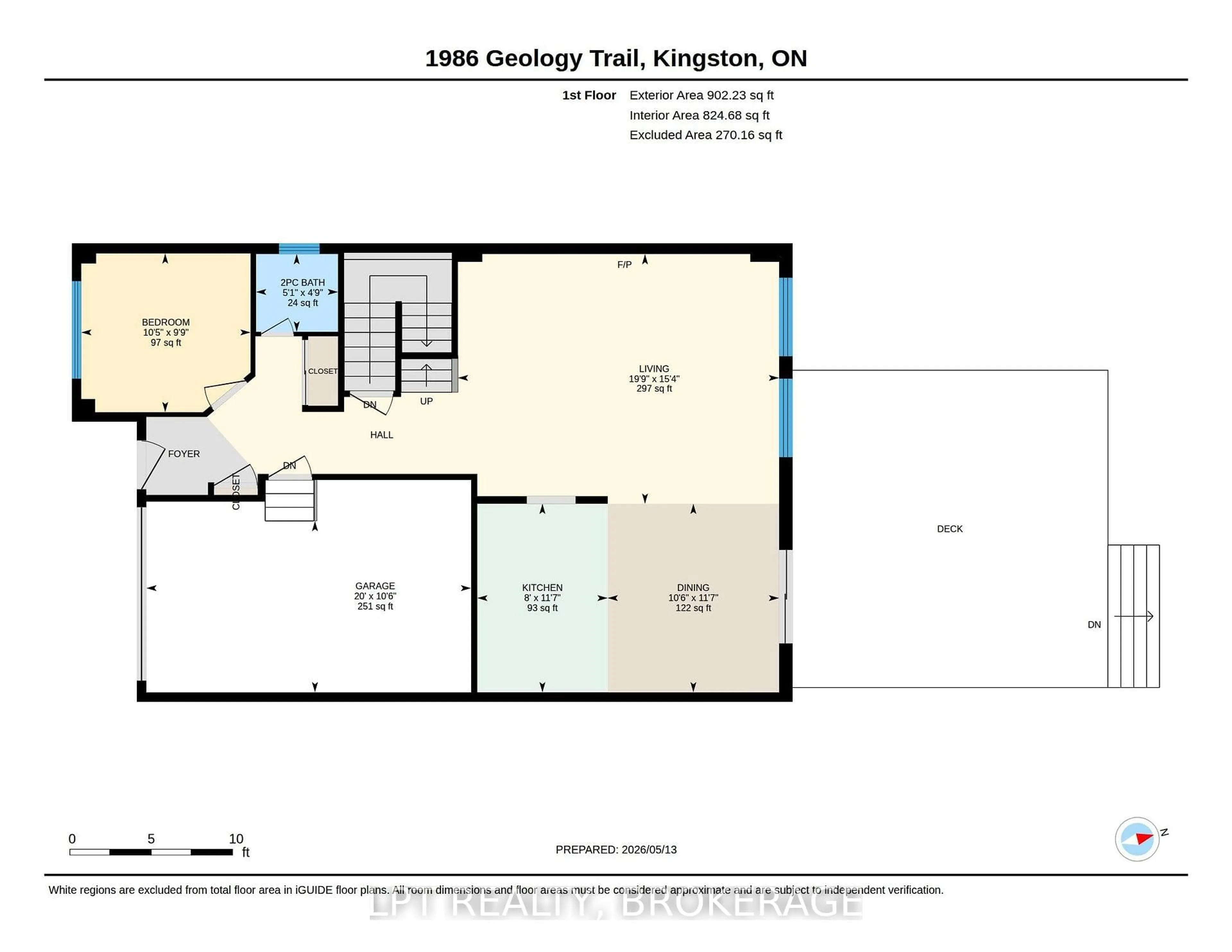 Floor plan for 1986 Geology Tr, Kingston Ontario K7M 9H5