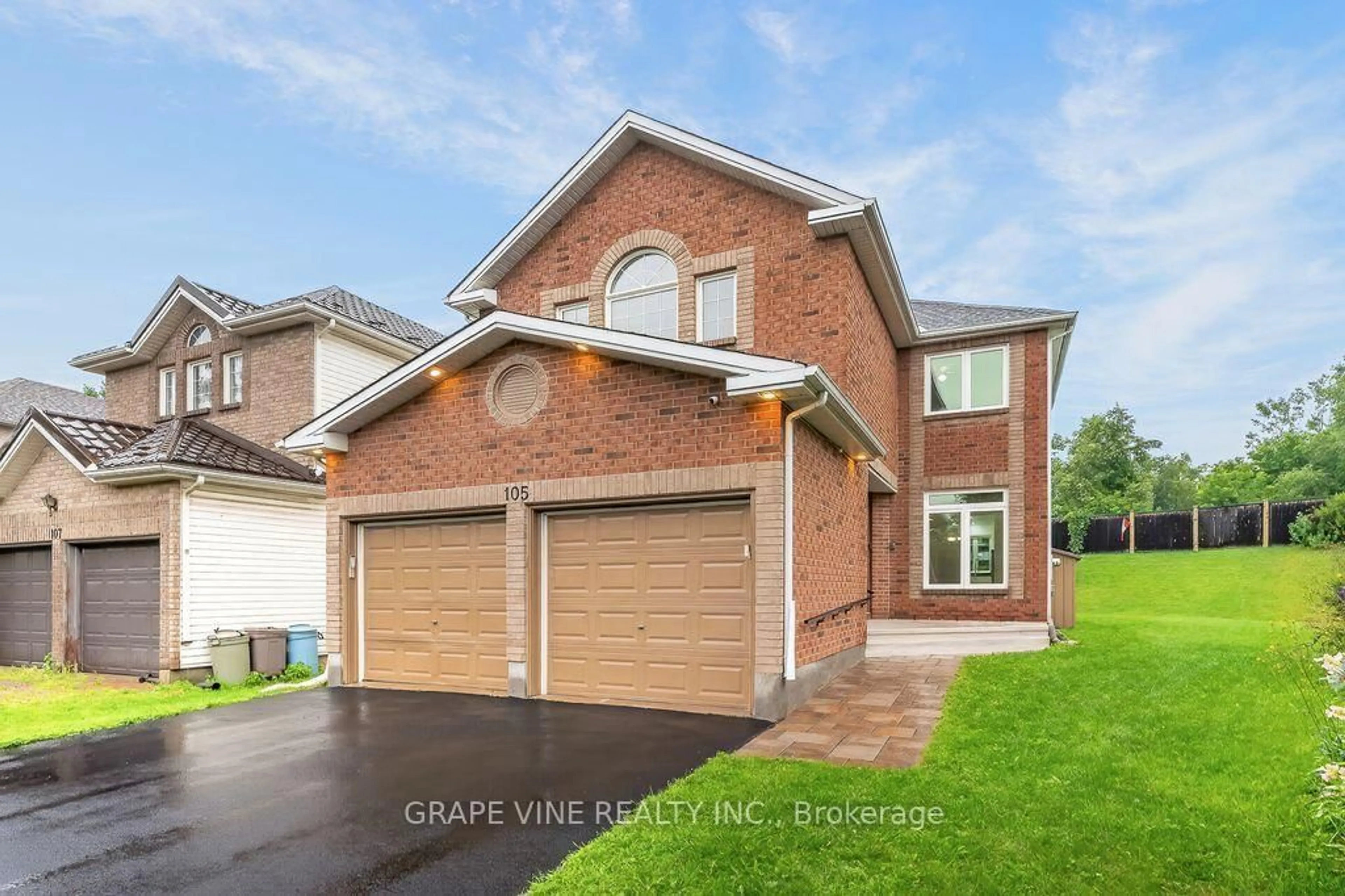 Home with brick exterior material, water/lake/river/ocean view for 105 Rowallen Pl, Ottawa Ontario K1T 4E3