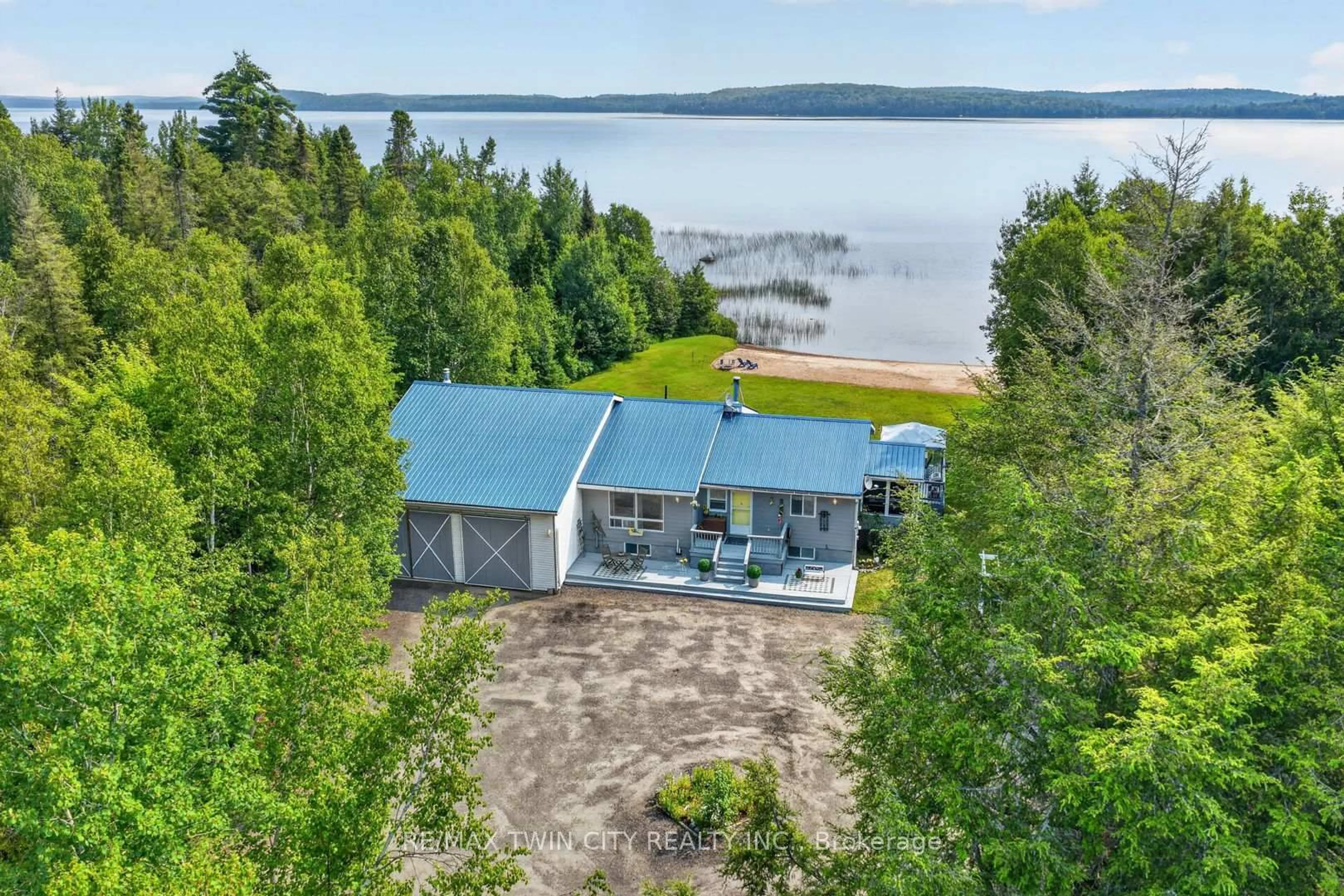 A pic from outside/outdoor area/front of a property/back of a property/a pic from drone, water/lake/river/ocean view for 1331 High Rock Dr, Strong Ontario P0A 1Z0