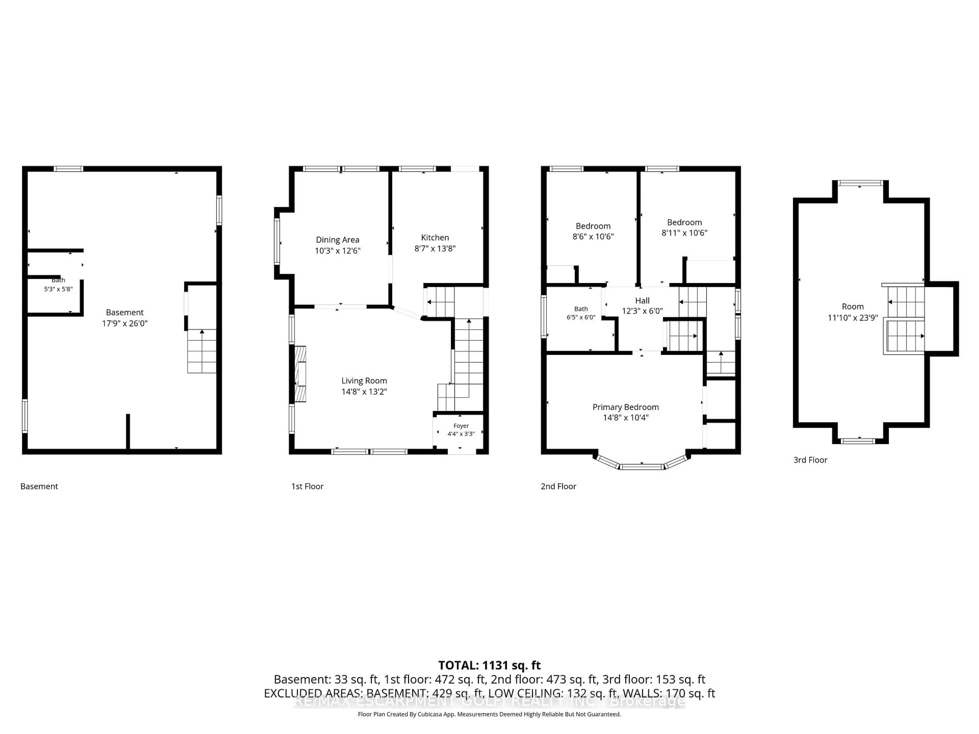 Floor plan for 37 Maplewood Ave, Hamilton Ontario L8M 1W6