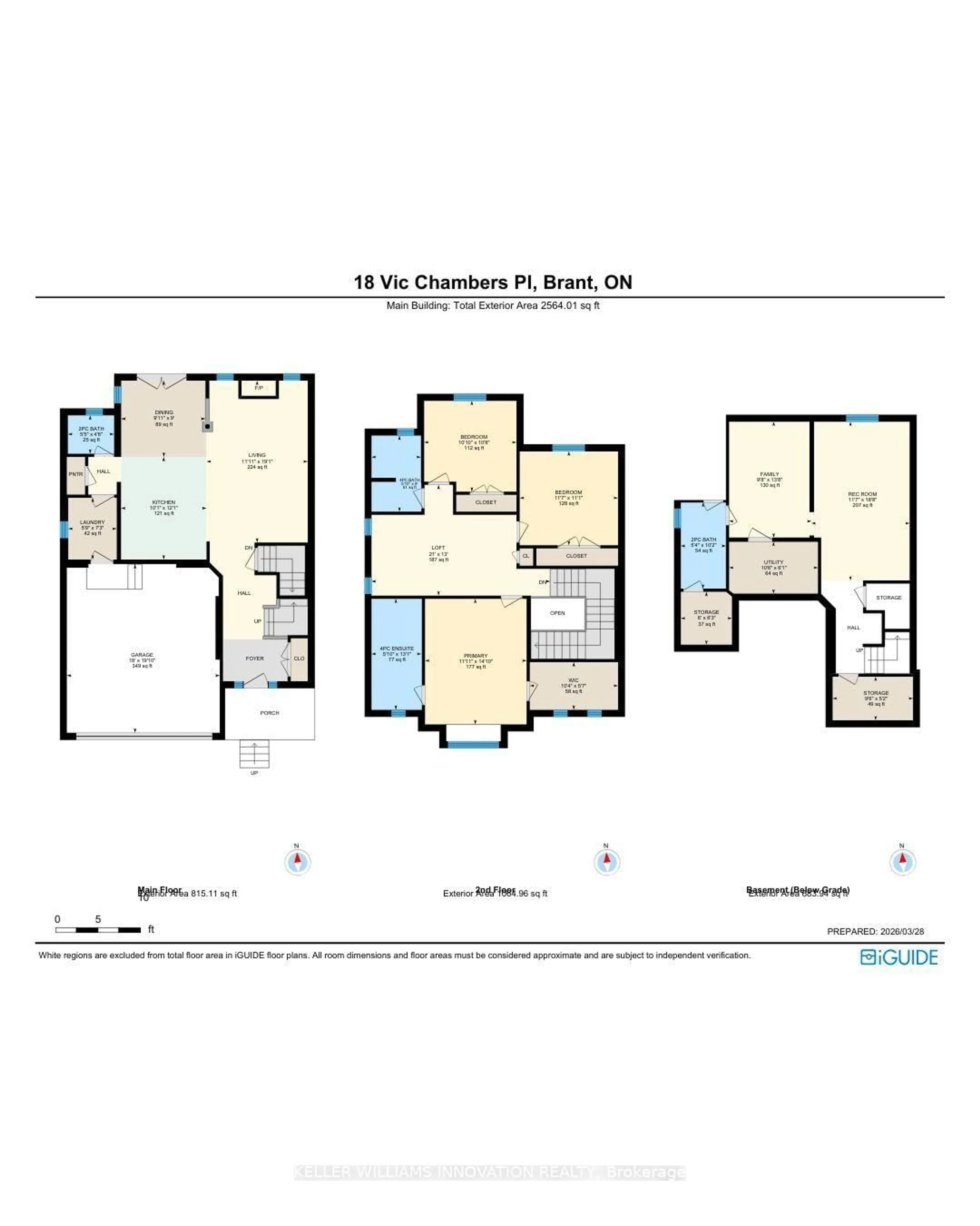 Floor plan for 18 Vic Chambers Pl, Brant Ontario N3L 0E6