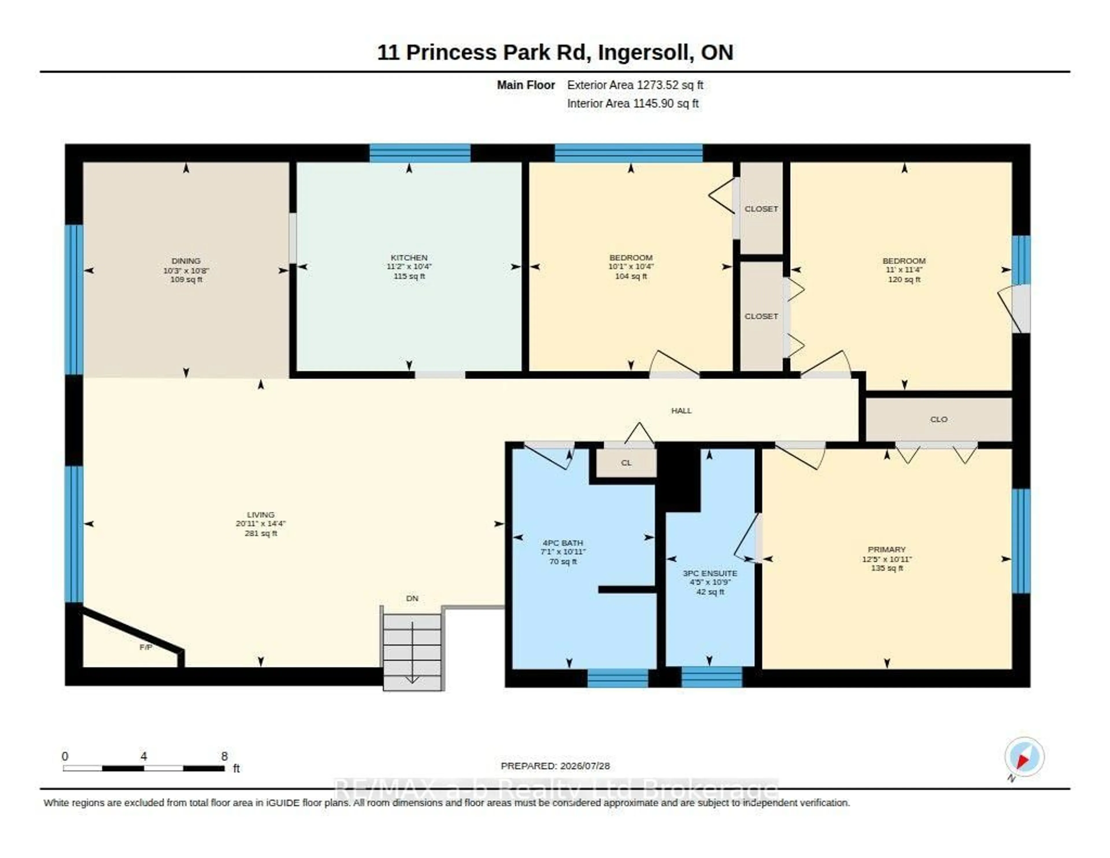 Floor plan for 11 Princess Park Rd, Ingersoll Ontario N5C 1X7