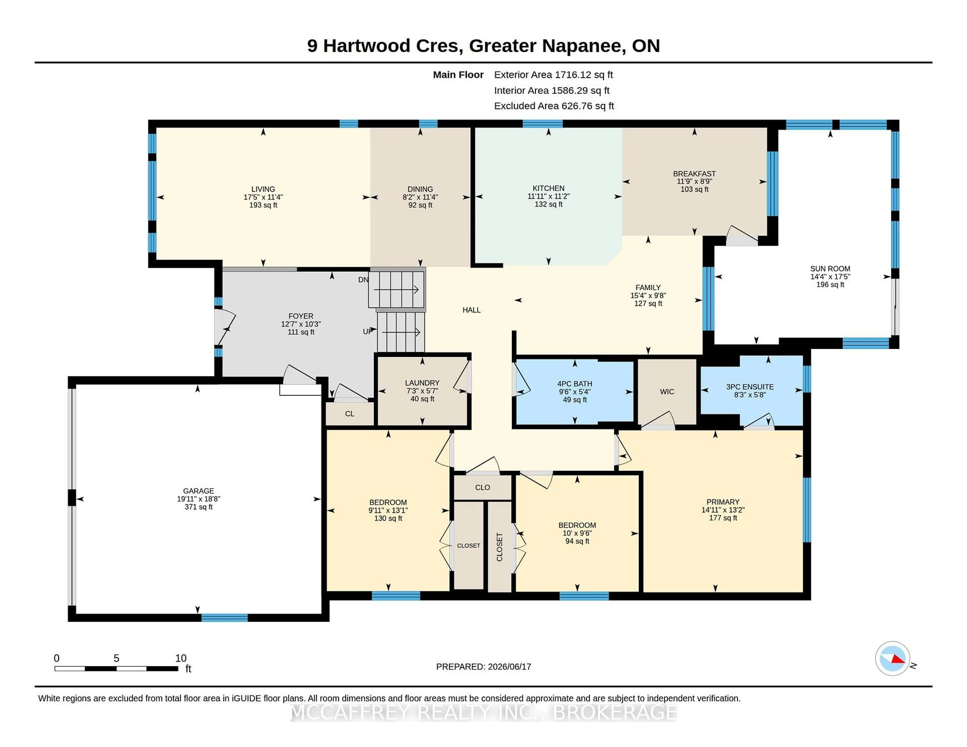 Floor plan for 9 Hartwood Cres, Greater Napanee Ontario K7R 3L1