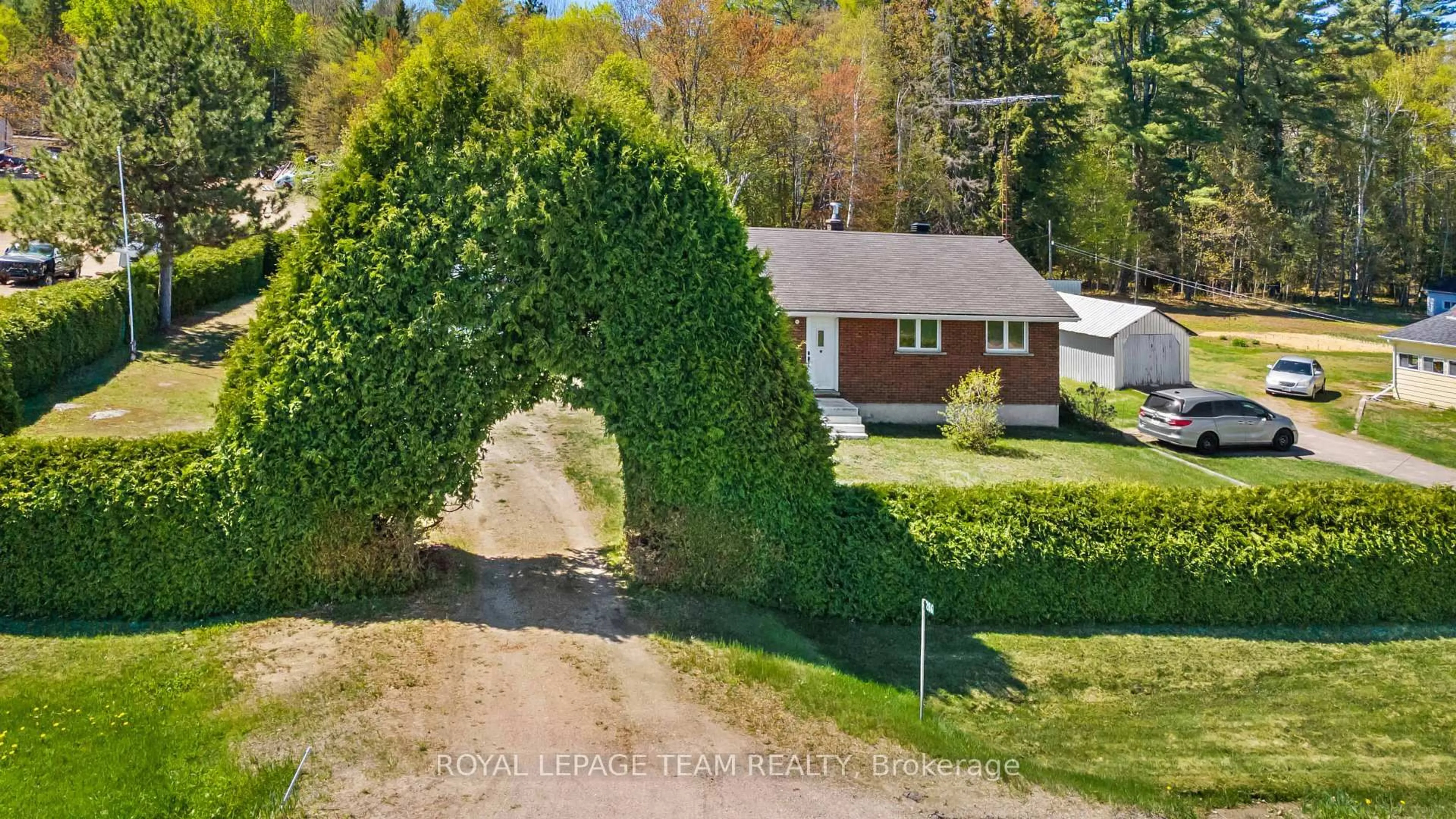 A pic from outside/outdoor area/front of a property/back of a property/a pic from drone, street for 286 Siberia Rd, Barry's Bay Ontario K0J 1B0