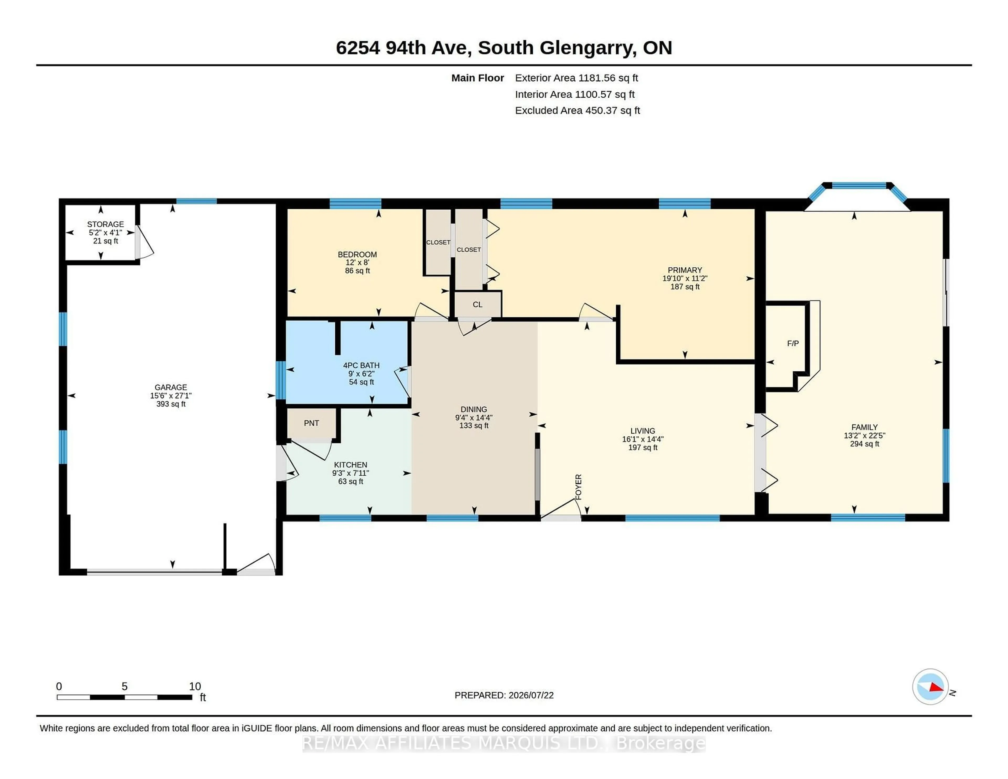 Floor plan for 6254 94th Ave-Danaher Ave, South Glengarry Ontario K0C 1E0
