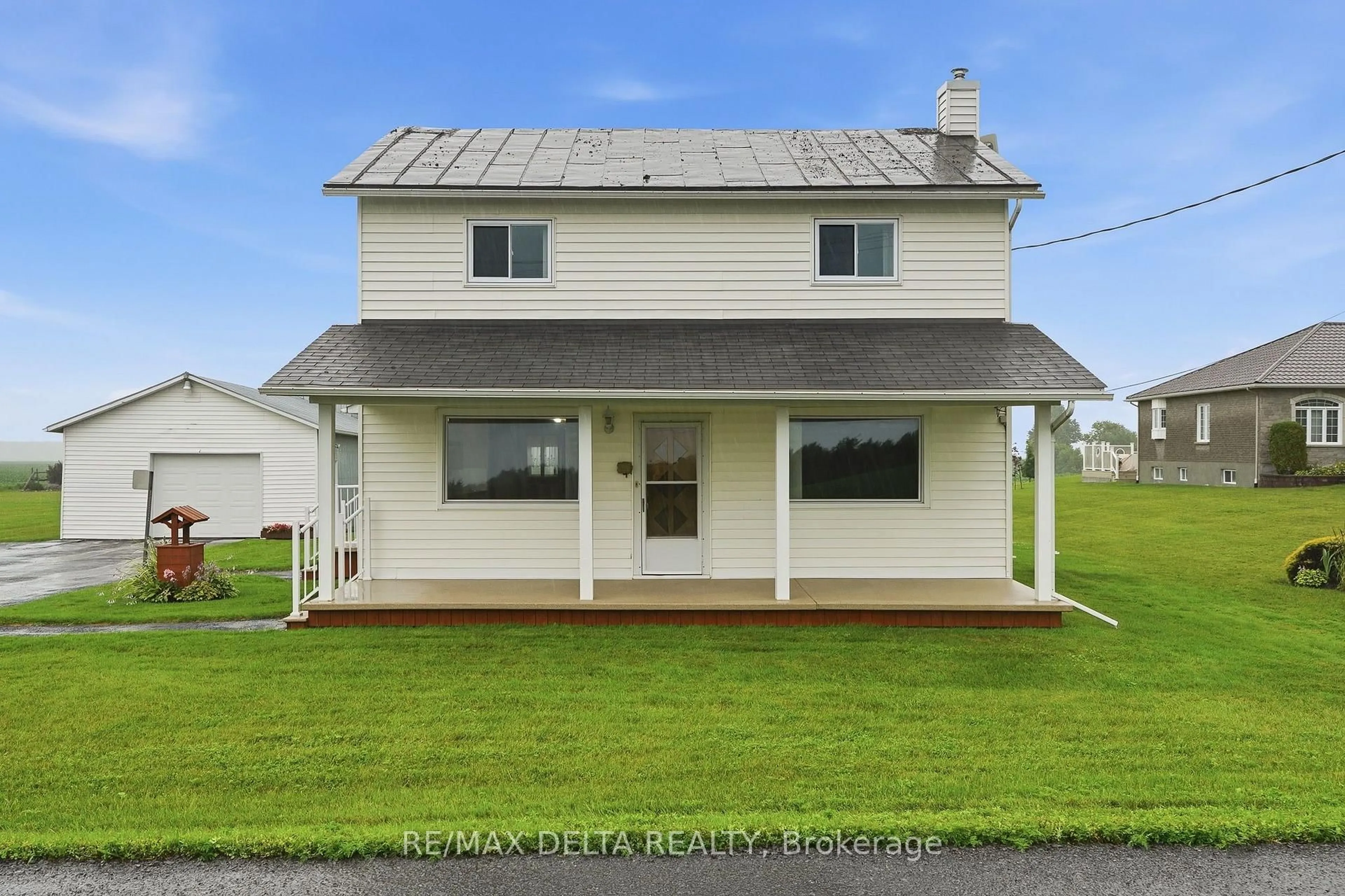 A pic from outside/outdoor area/front of a property/back of a property/a pic from drone, street for 4019 County Rd. 9 Rd, The Nation Ontario K0C 2B0