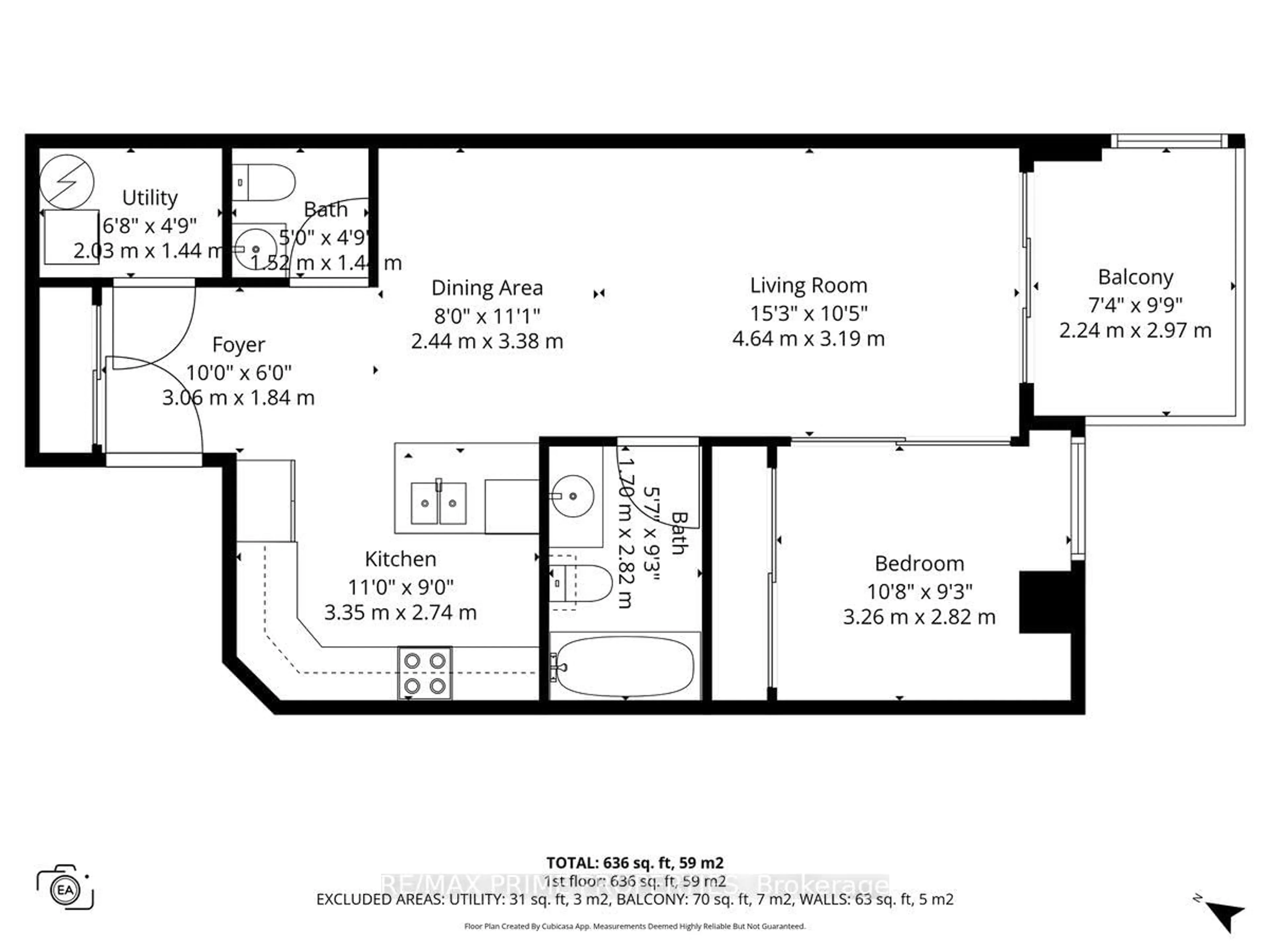 Floor plan for 310 Centrum Blvd #506, Ottawa Ontario K1E 0A3