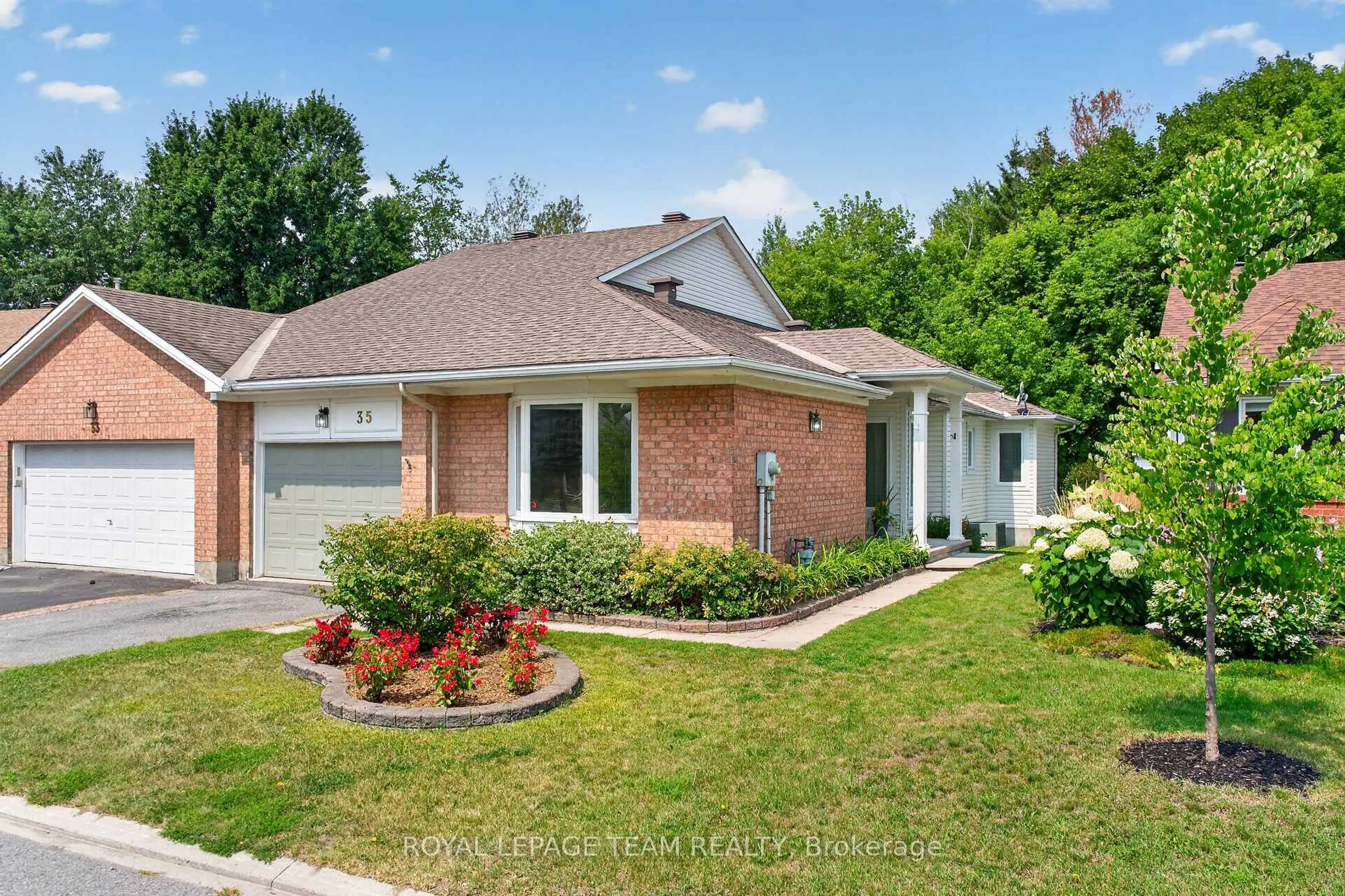 Home with brick exterior material, street for 35 Billingham Cres, Ottawa Ontario K2K 2T7