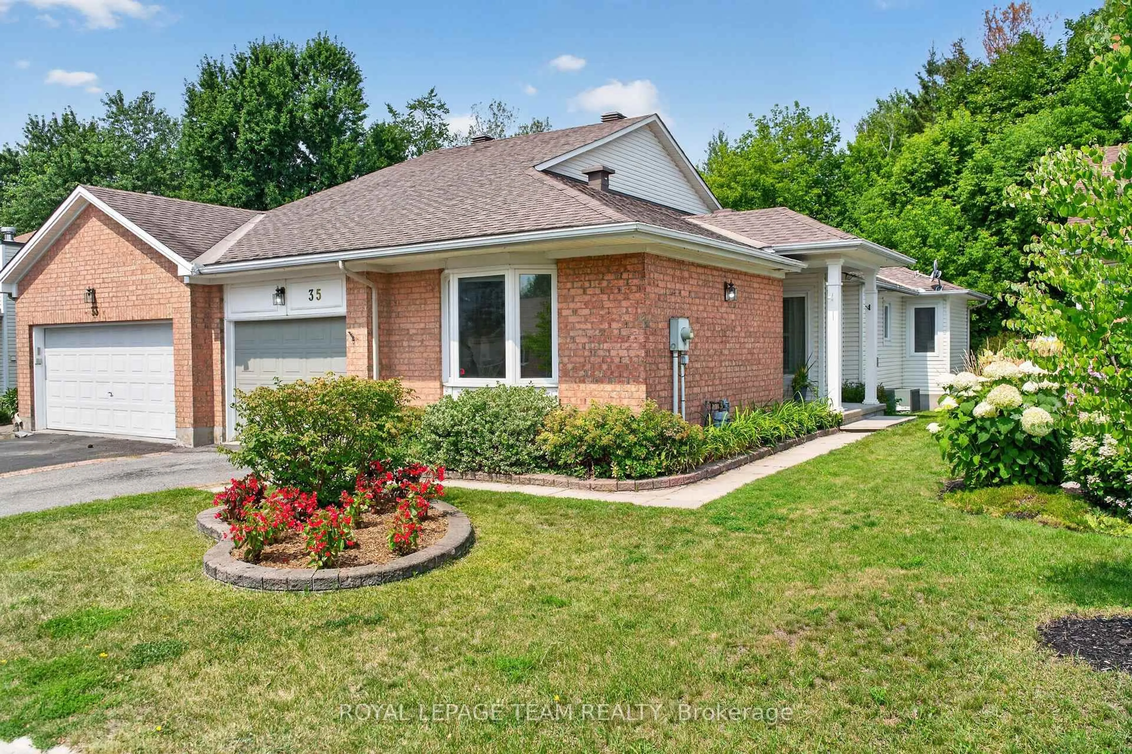 Home with brick exterior material, street for 35 Billingham Cres, Ottawa Ontario K2K 2T7