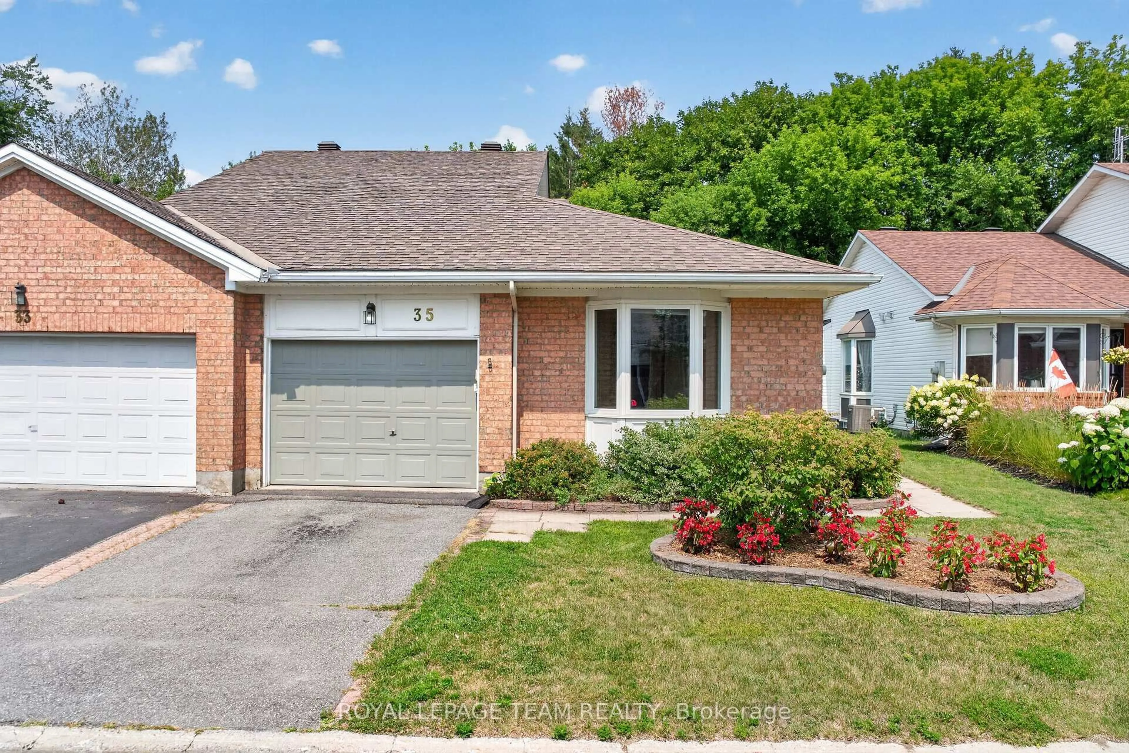 Home with brick exterior material, street for 35 Billingham Cres, Ottawa Ontario K2K 2T7