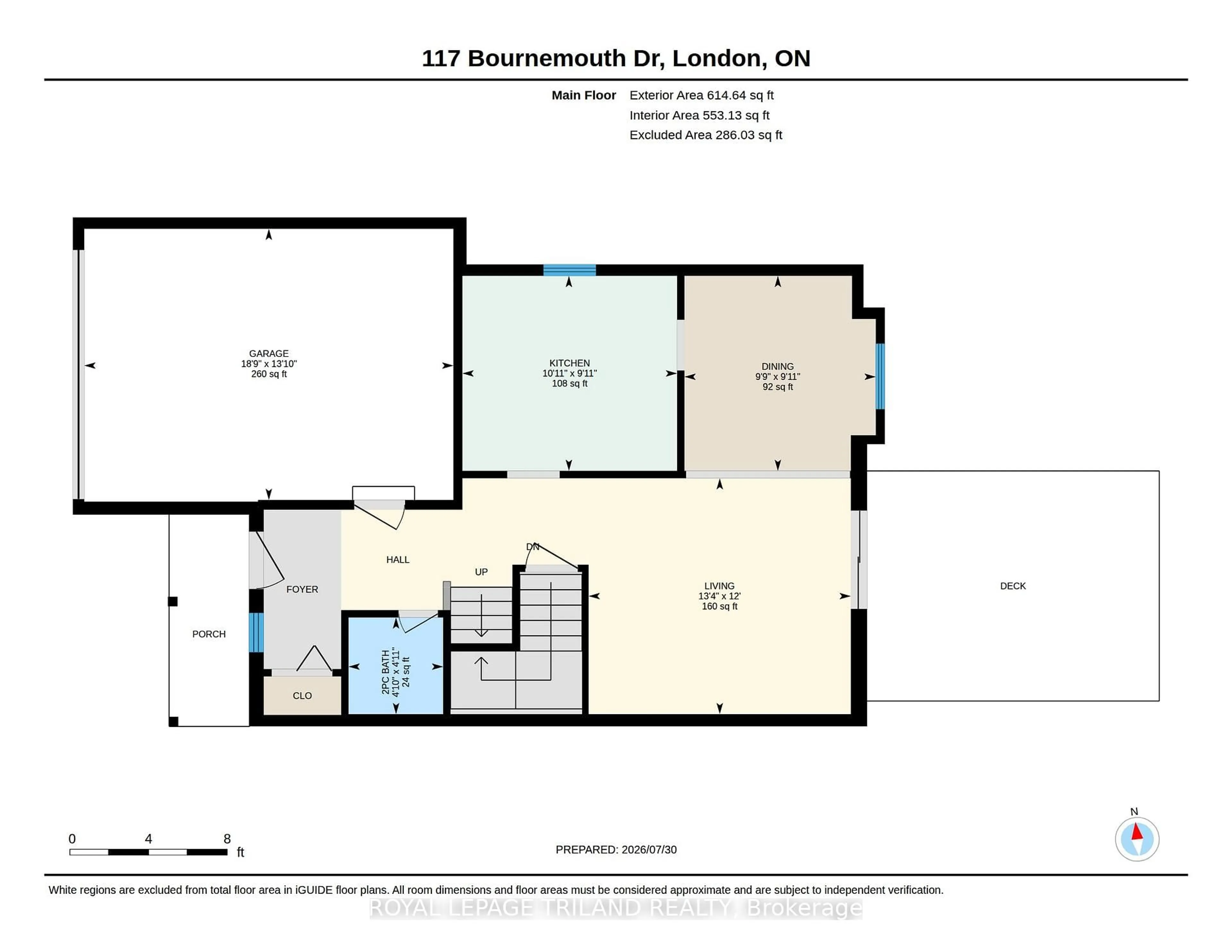 Floor plan for 117 Bournemouth Dr, London East Ontario N5V 4T1