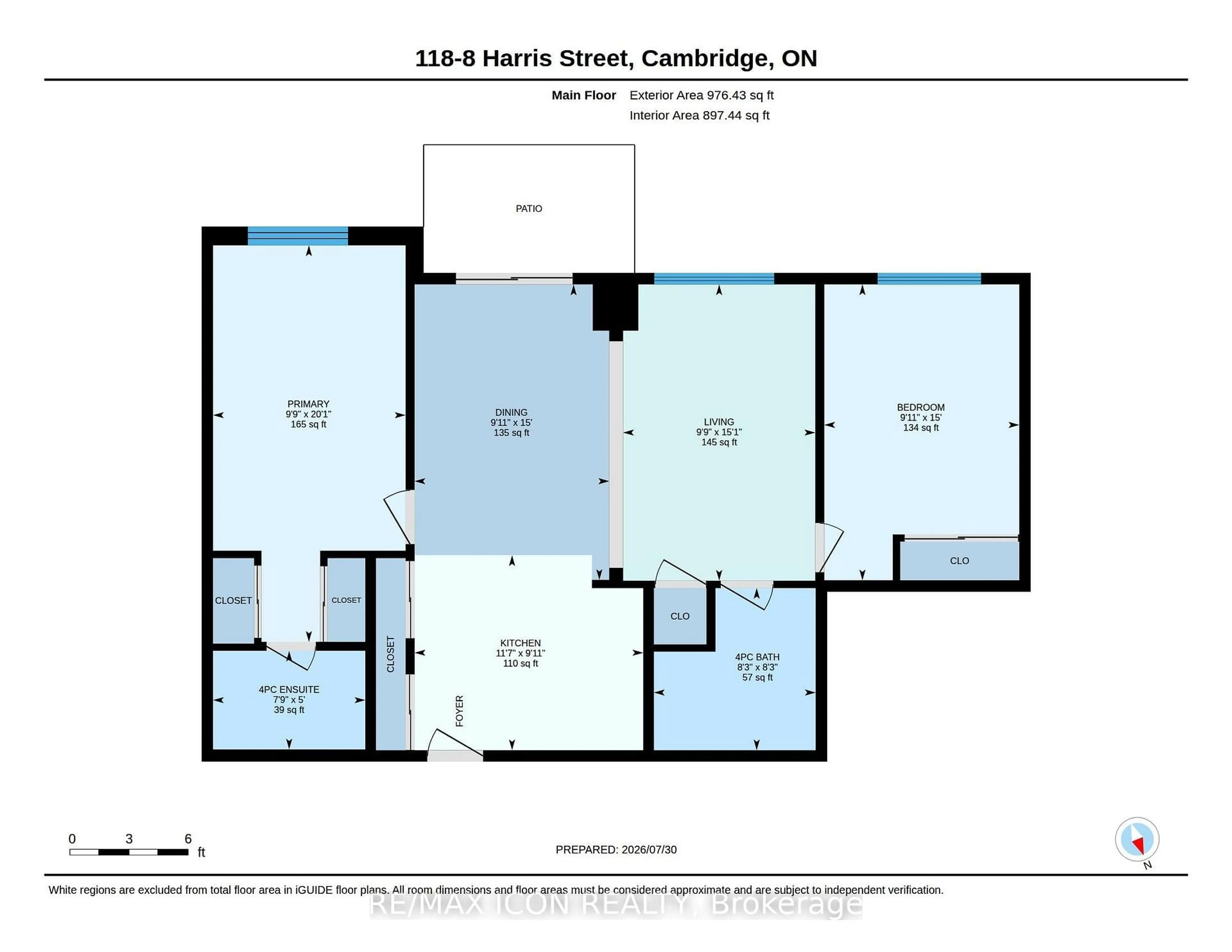 Floor plan for 8 Harris St #118, Cambridge Ontario N1R 8R1