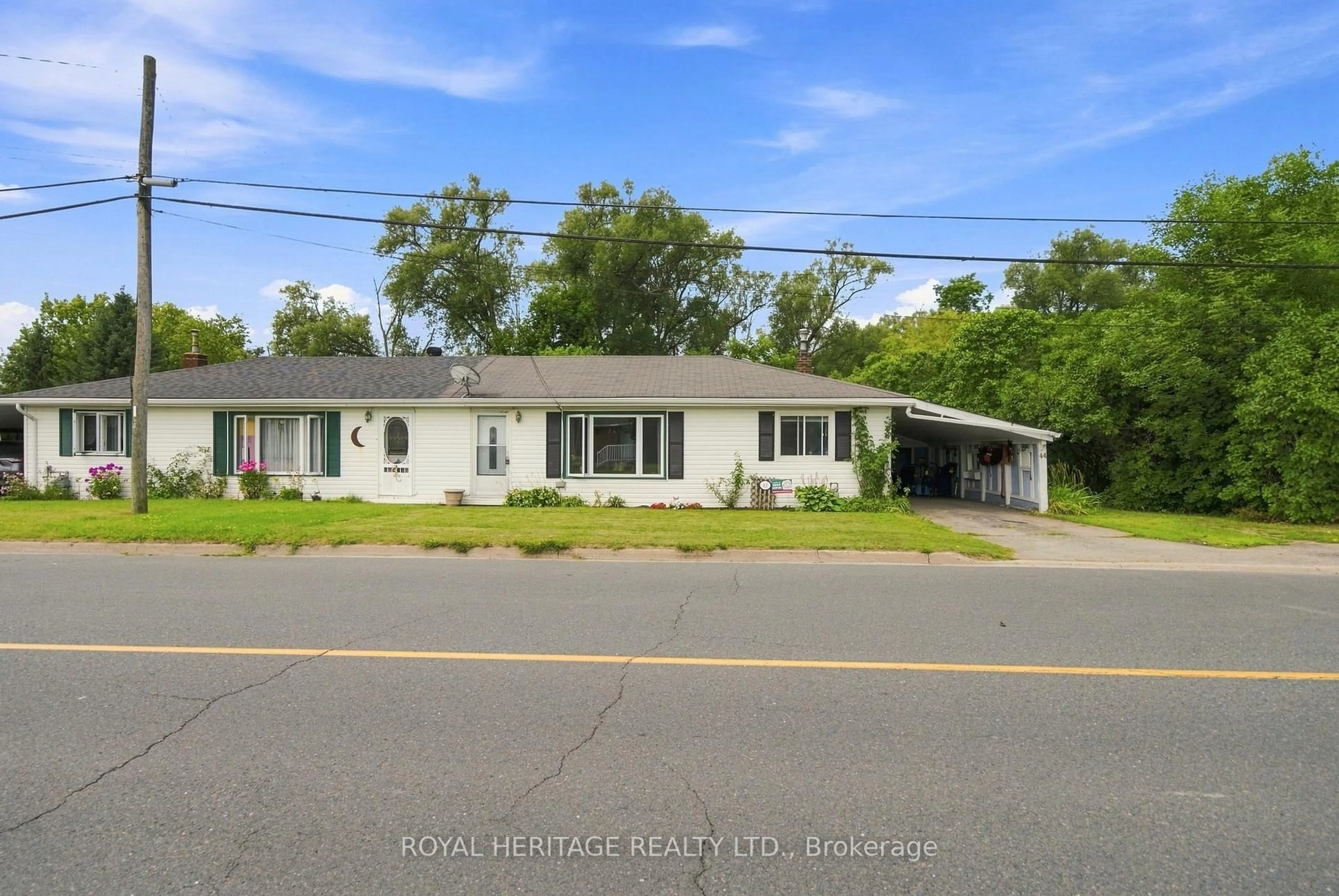 A pic from outside/outdoor area/front of a property/back of a property/a pic from drone, street for 44 Division St, Cramahe Ontario K0K 1S0