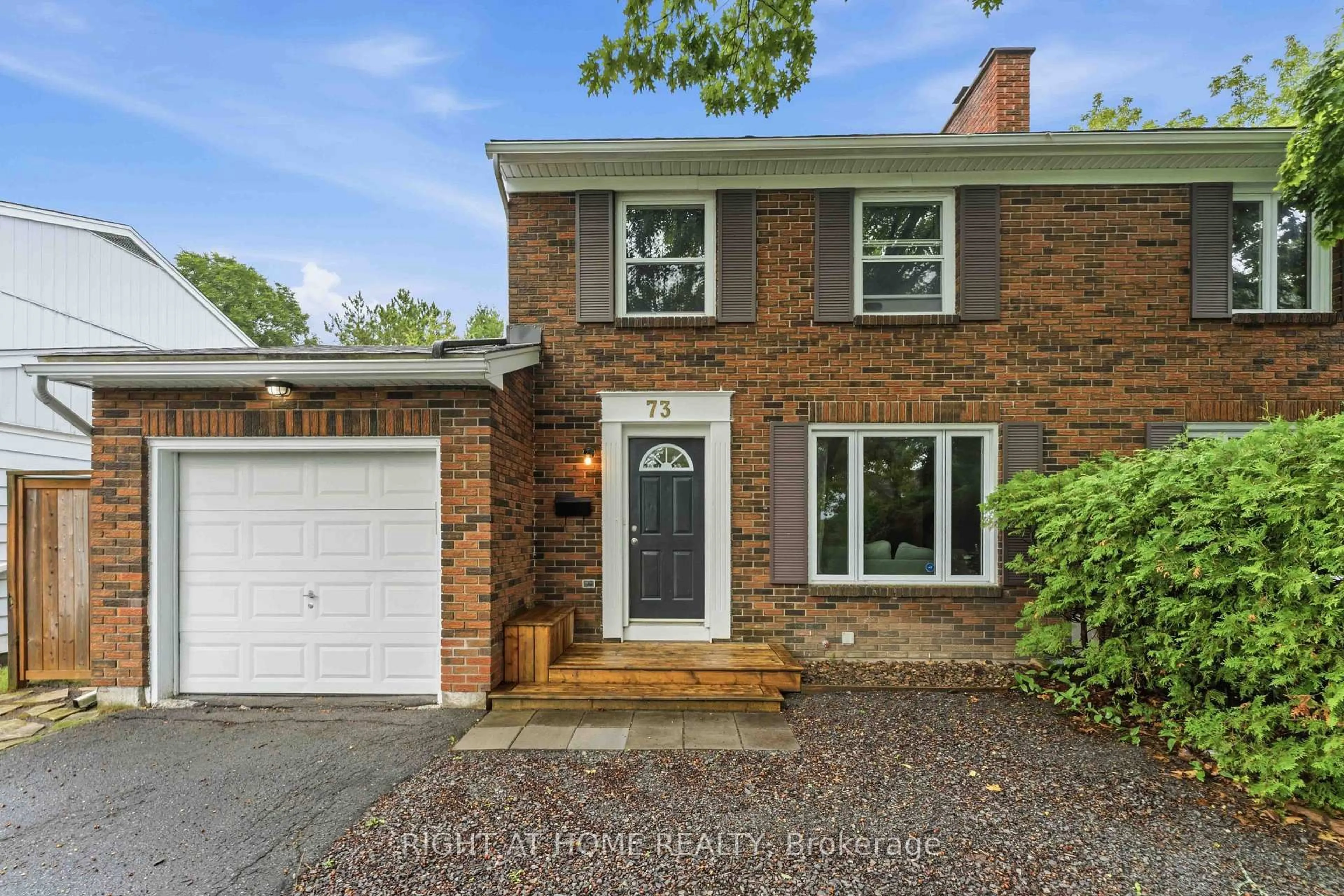 Home with brick exterior material, street for 73 Hobart Cres, Ottawa Ontario K2H 5S3
