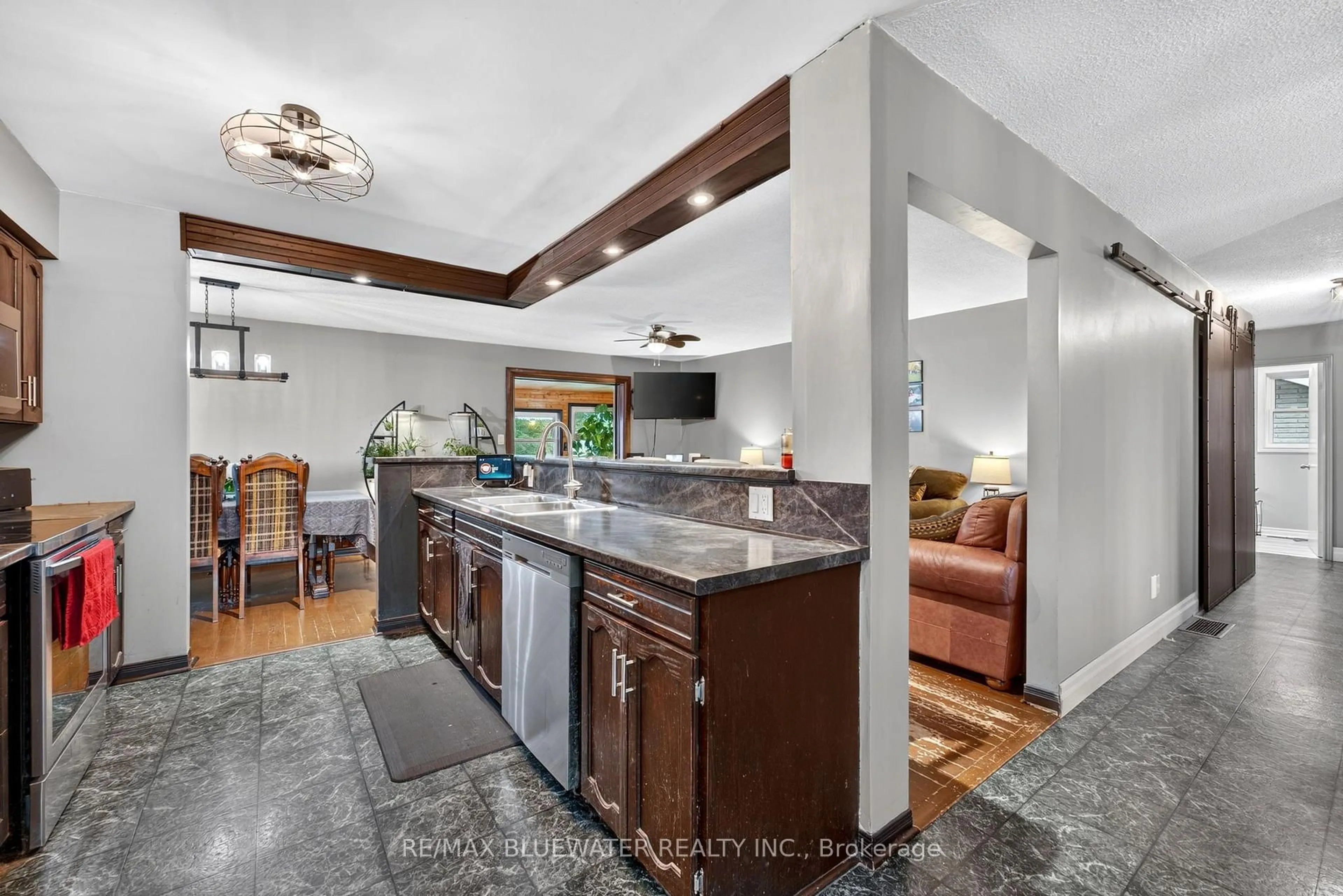 Open concept kitchen, ceramic/tile floor for 210 Hill St, Central Huron Ontario N0M 1L0