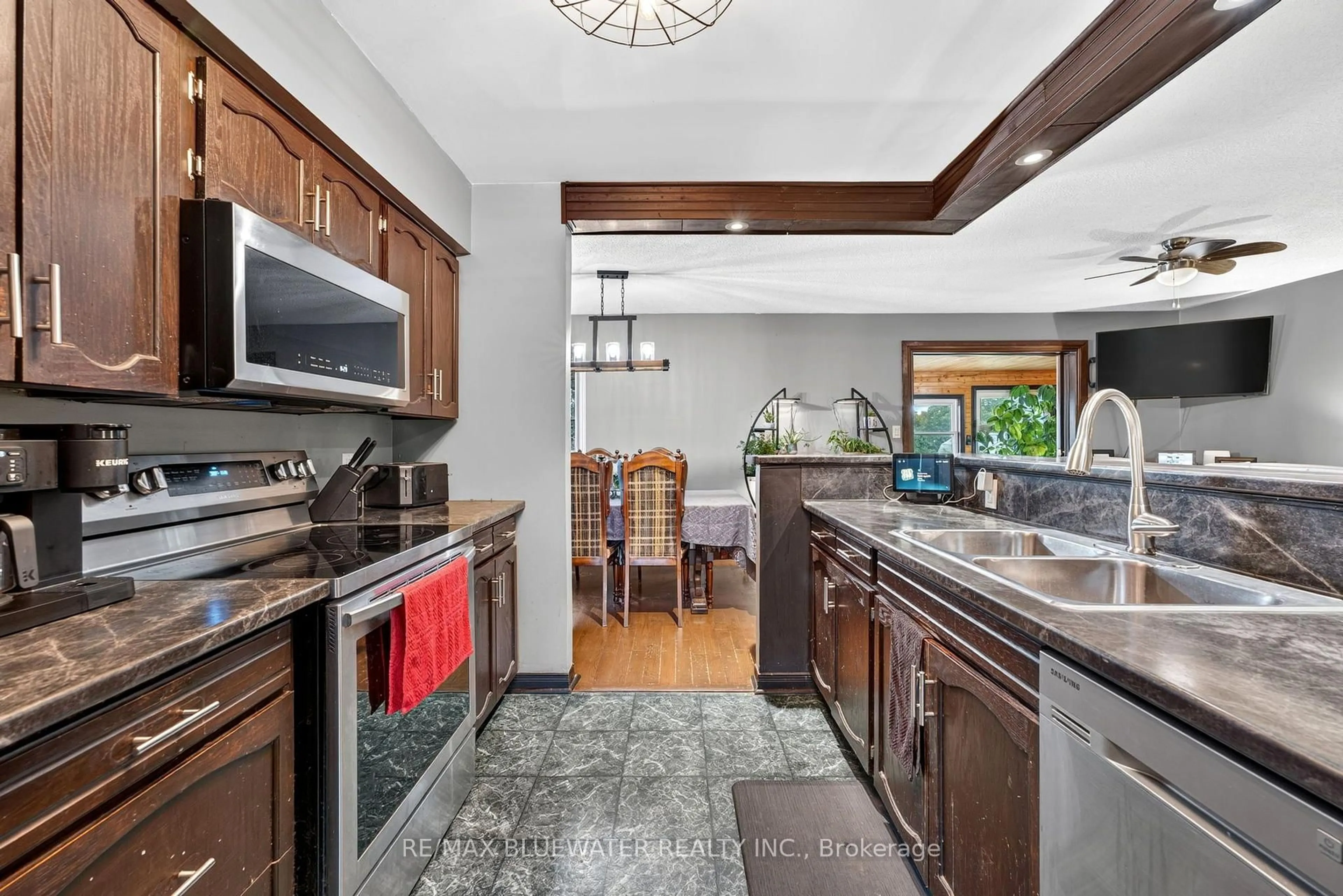 Open concept kitchen, ceramic/tile floor for 210 Hill St, Central Huron Ontario N0M 1L0