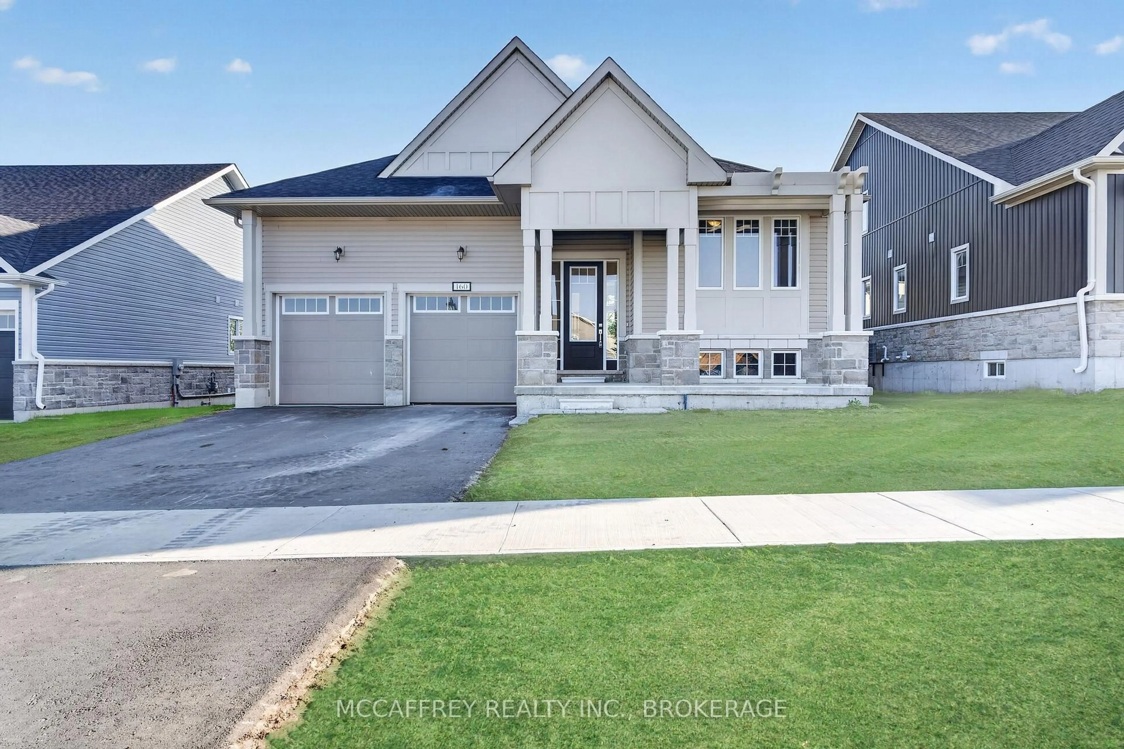 Home with vinyl exterior material, street for 160 Country Club Dr, Bath Ontario K0H 1G0