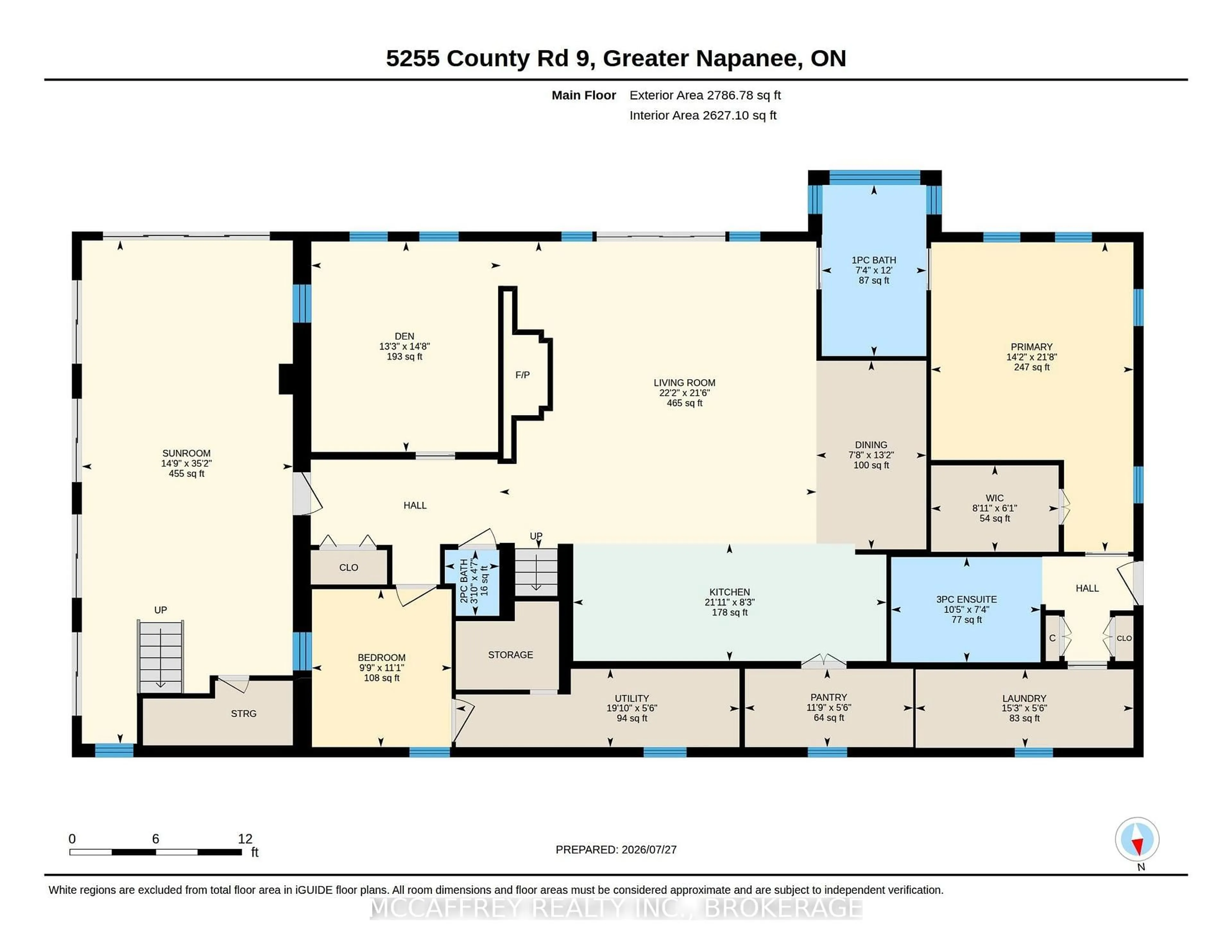 Floor plan for 5255 County Road 9, Napanee Ontario K7R 3K8