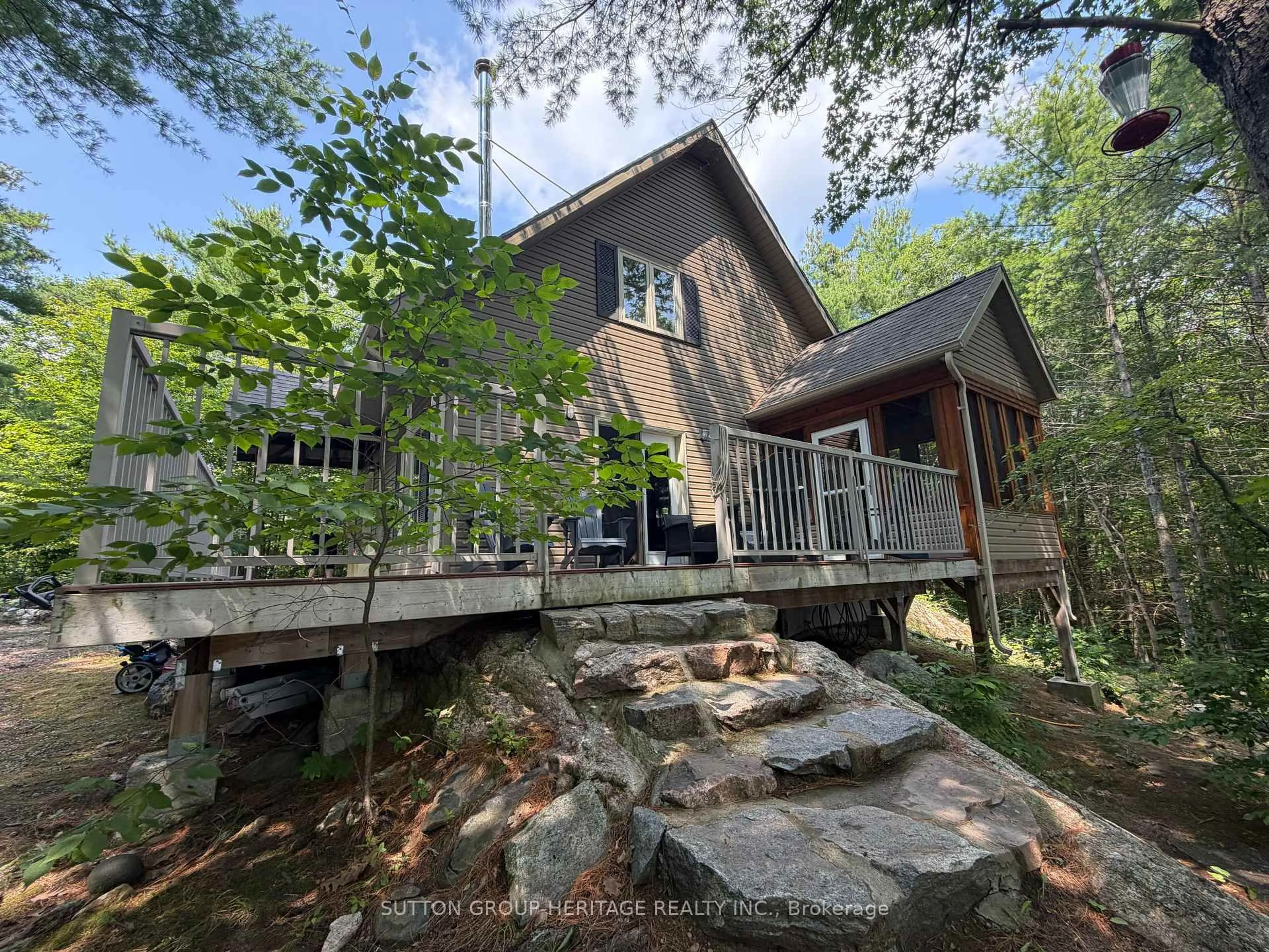 A pic from outside/outdoor area/front of a property/back of a property/a pic from drone, unknown for 1188B Bebris Rd, Arden Ontario K0H 1B0