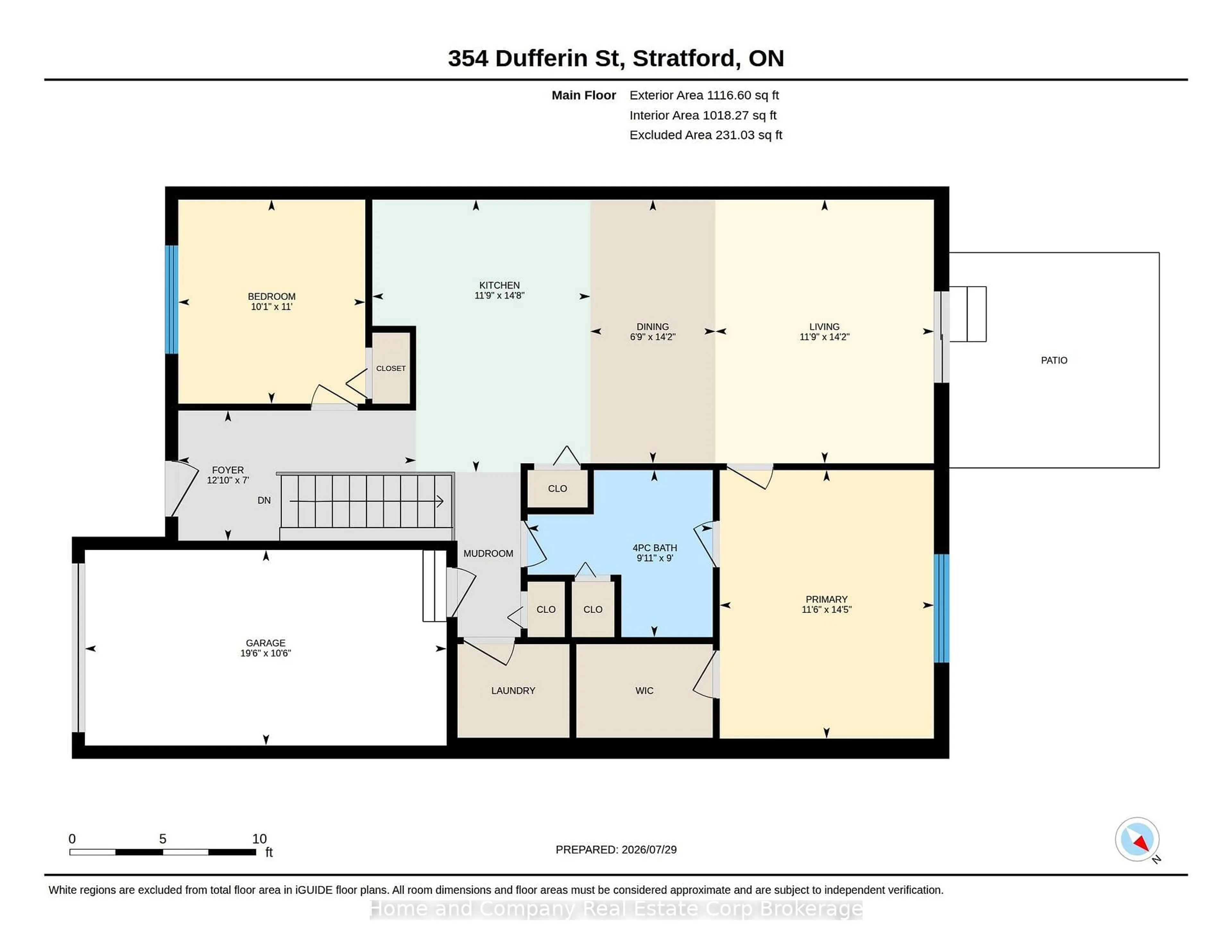 Floor plan for 354 Dufferin St, Stratford Ontario N5A 8B3