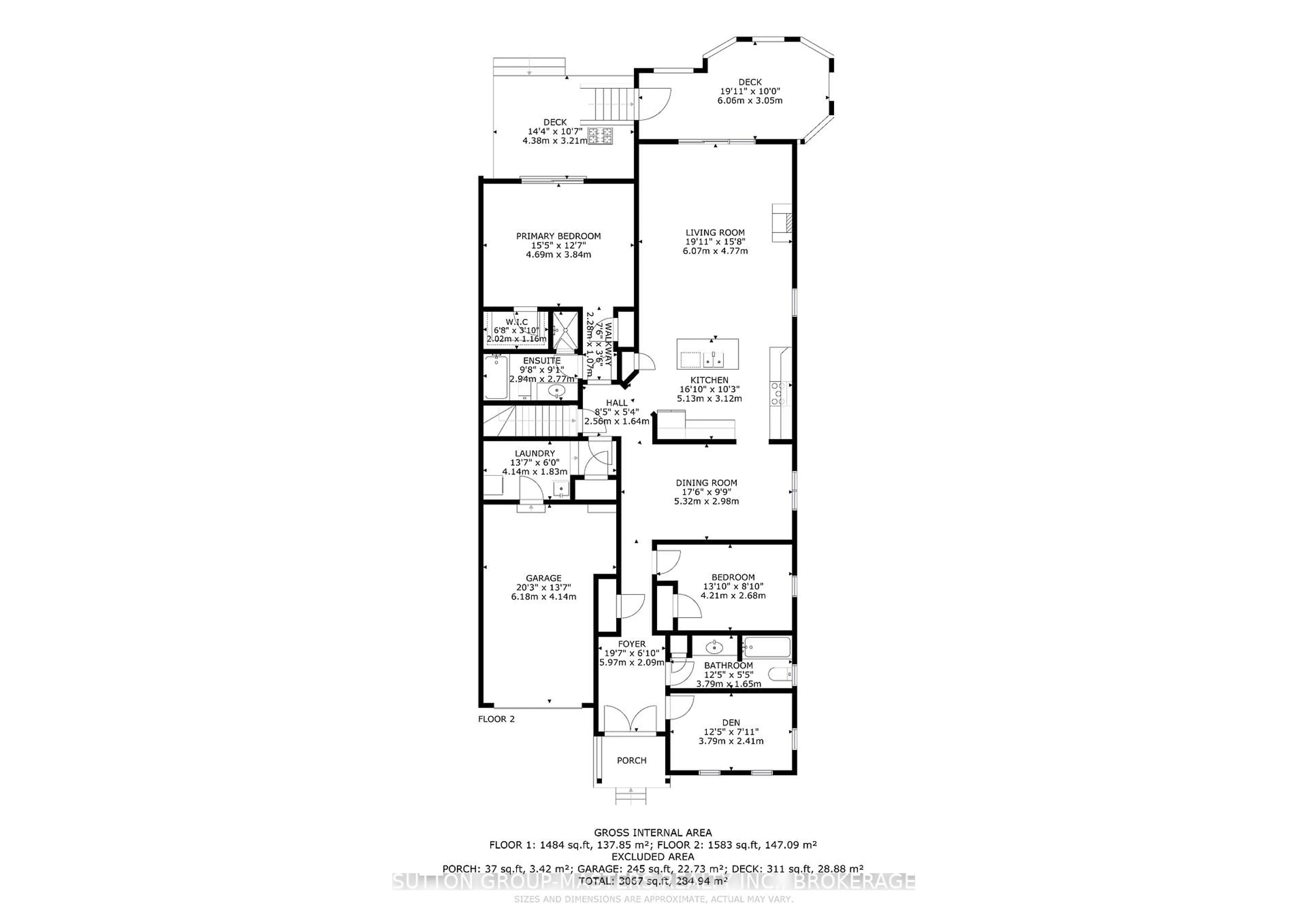 Floor plan for 133 Britannia Cres, Bath Ontario K0H 1G0