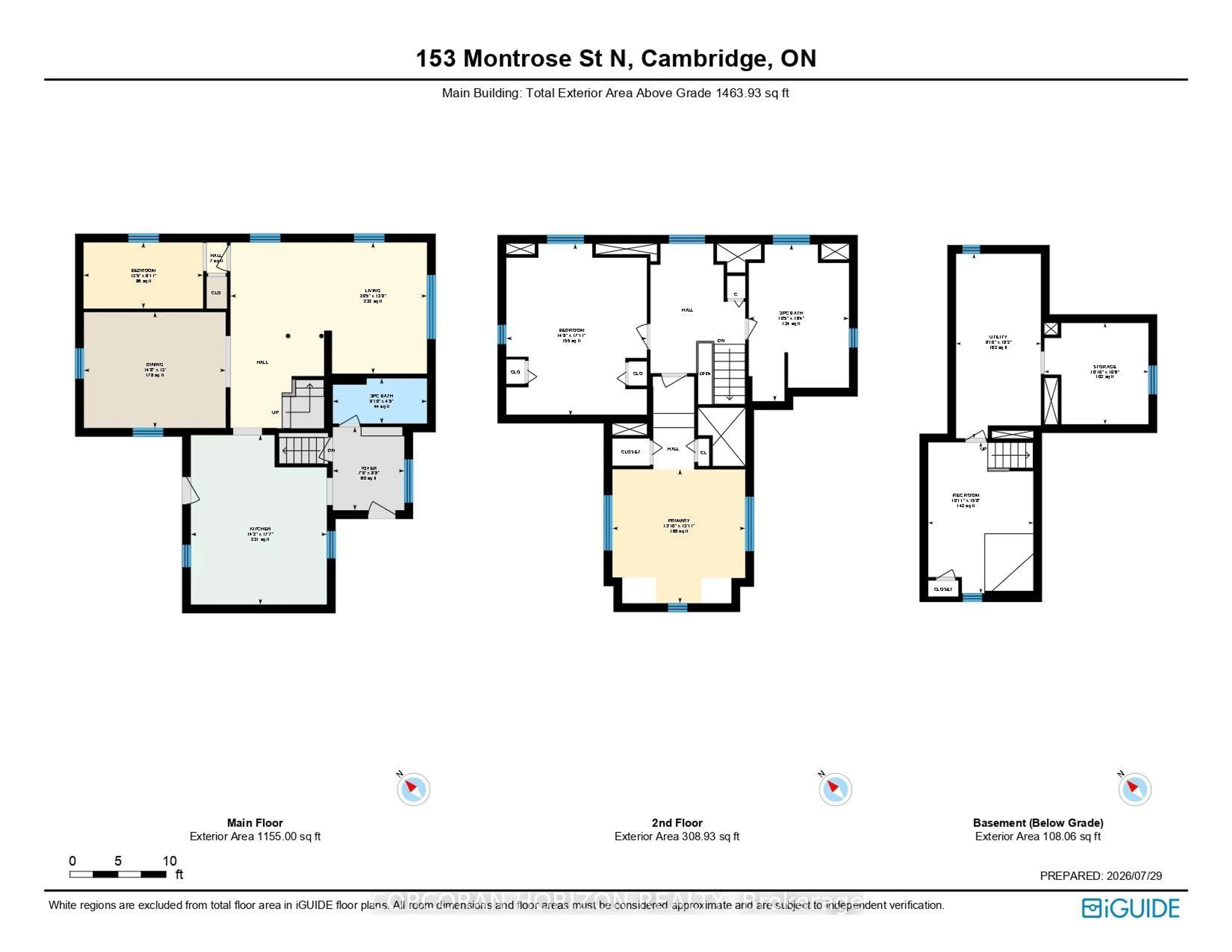 Floor plan for 153 Montrose St, Cambridge Ontario N3H 2H5