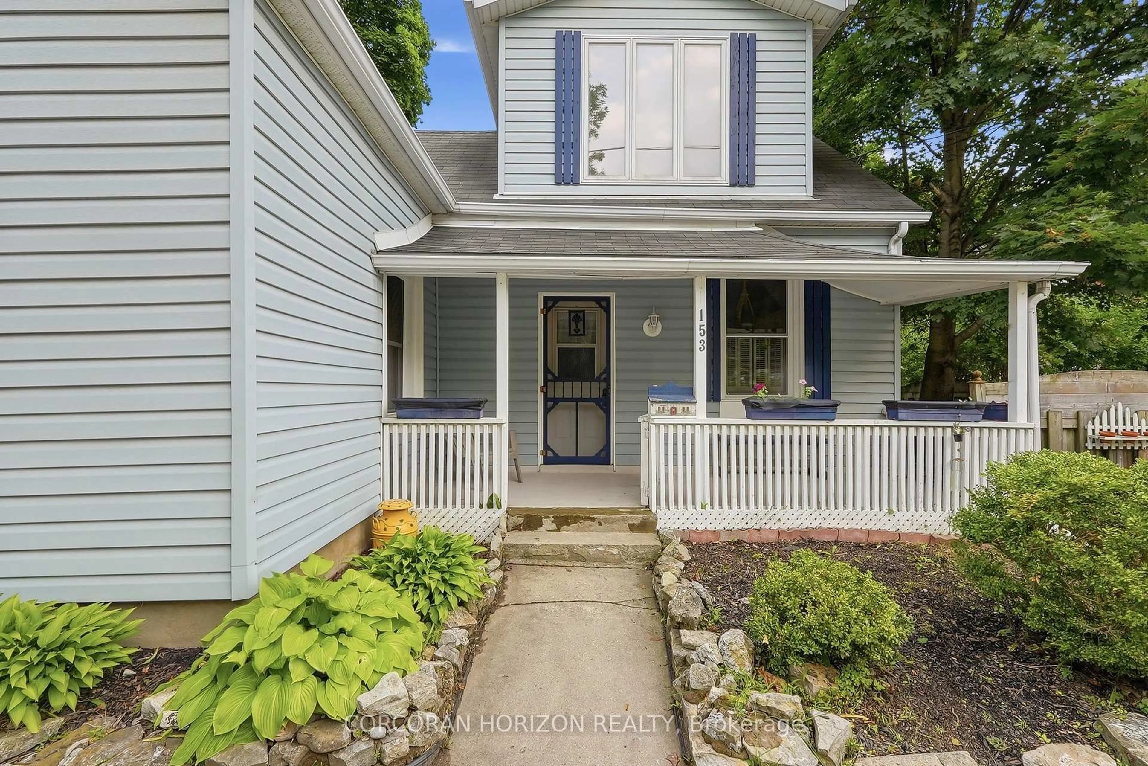 Home with vinyl exterior material, street for 153 Montrose St, Cambridge Ontario N3H 2H5
