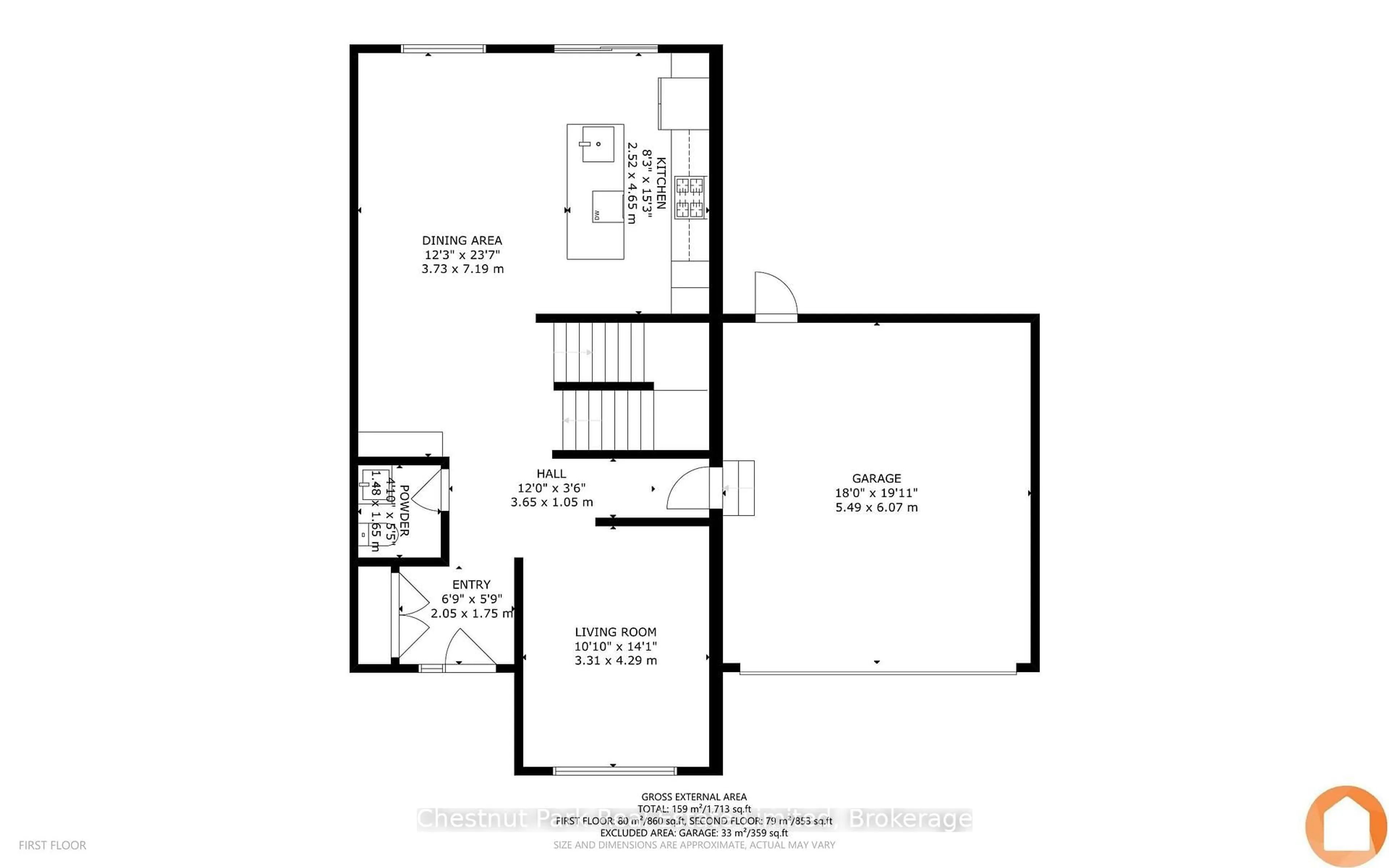 Floor plan for 18 Curtis St, Prince Edward County Ontario K0K 2T0