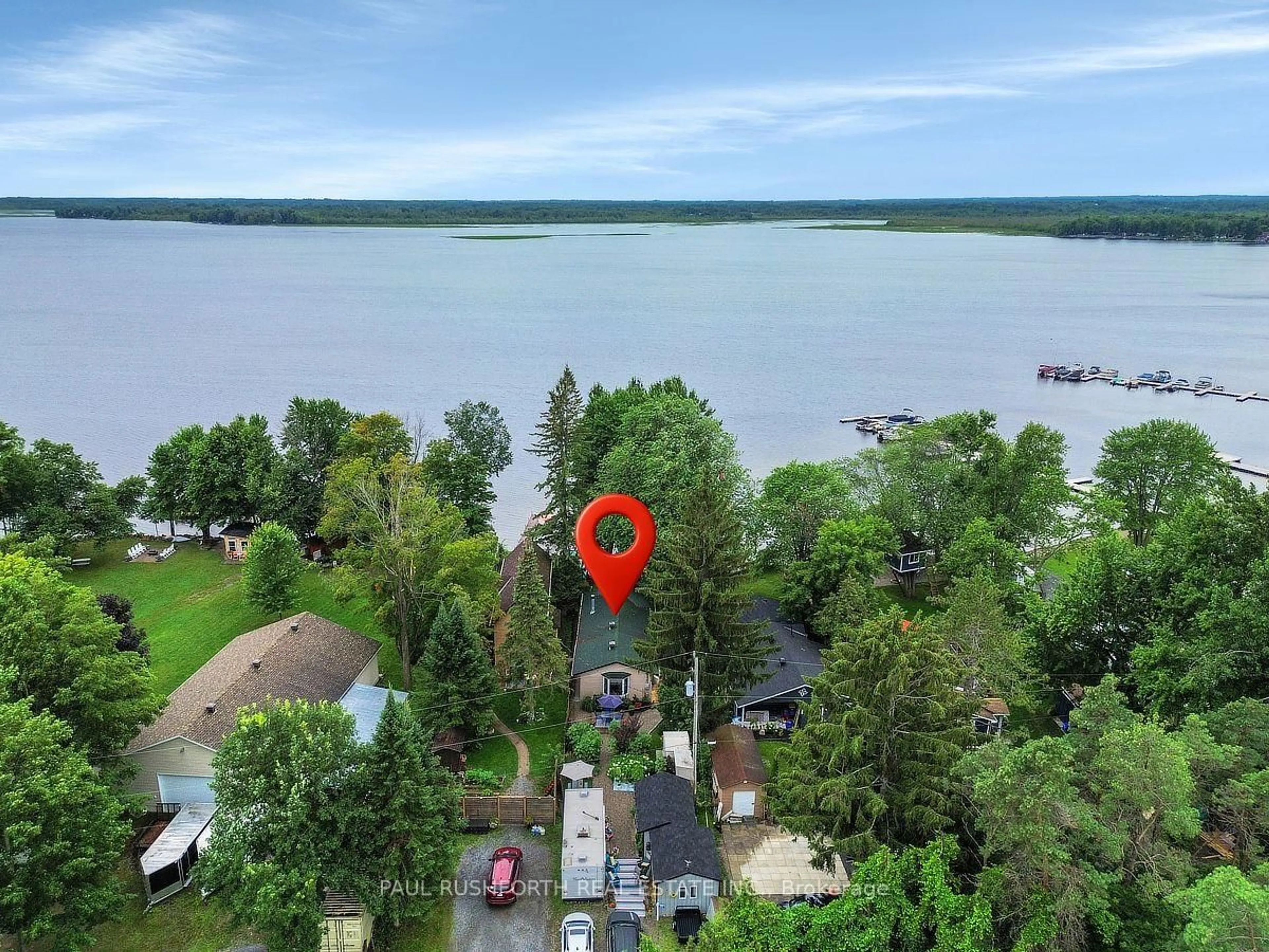 A pic from outside/outdoor area/front of a property/back of a property/a pic from drone, water/lake/river/ocean view for 172 Richards Lane, Carleton Place Ontario K7C 3P1