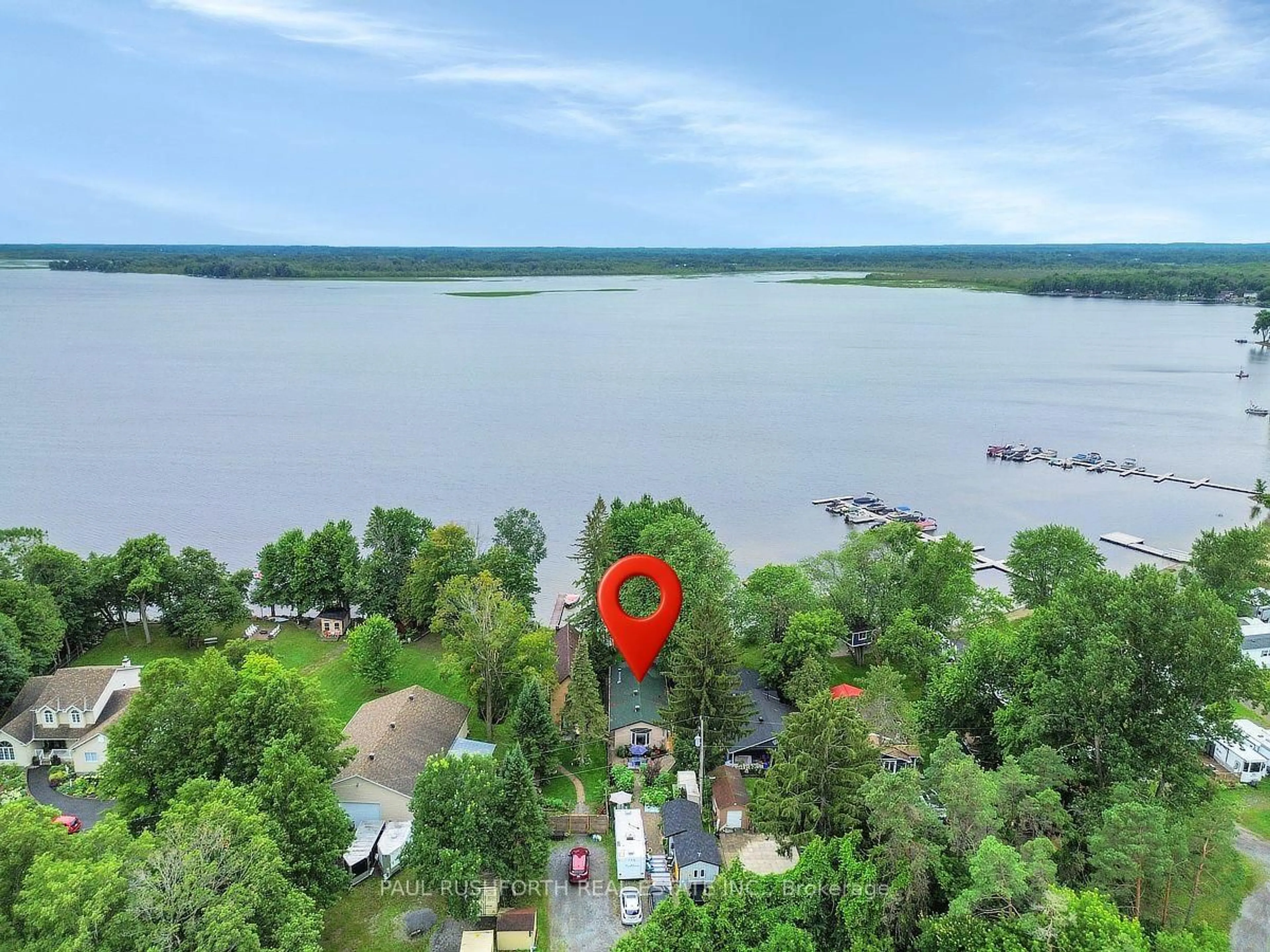 A pic from outside/outdoor area/front of a property/back of a property/a pic from drone, water/lake/river/ocean view for 172 Richards Lane, Carleton Place Ontario K7C 3P1