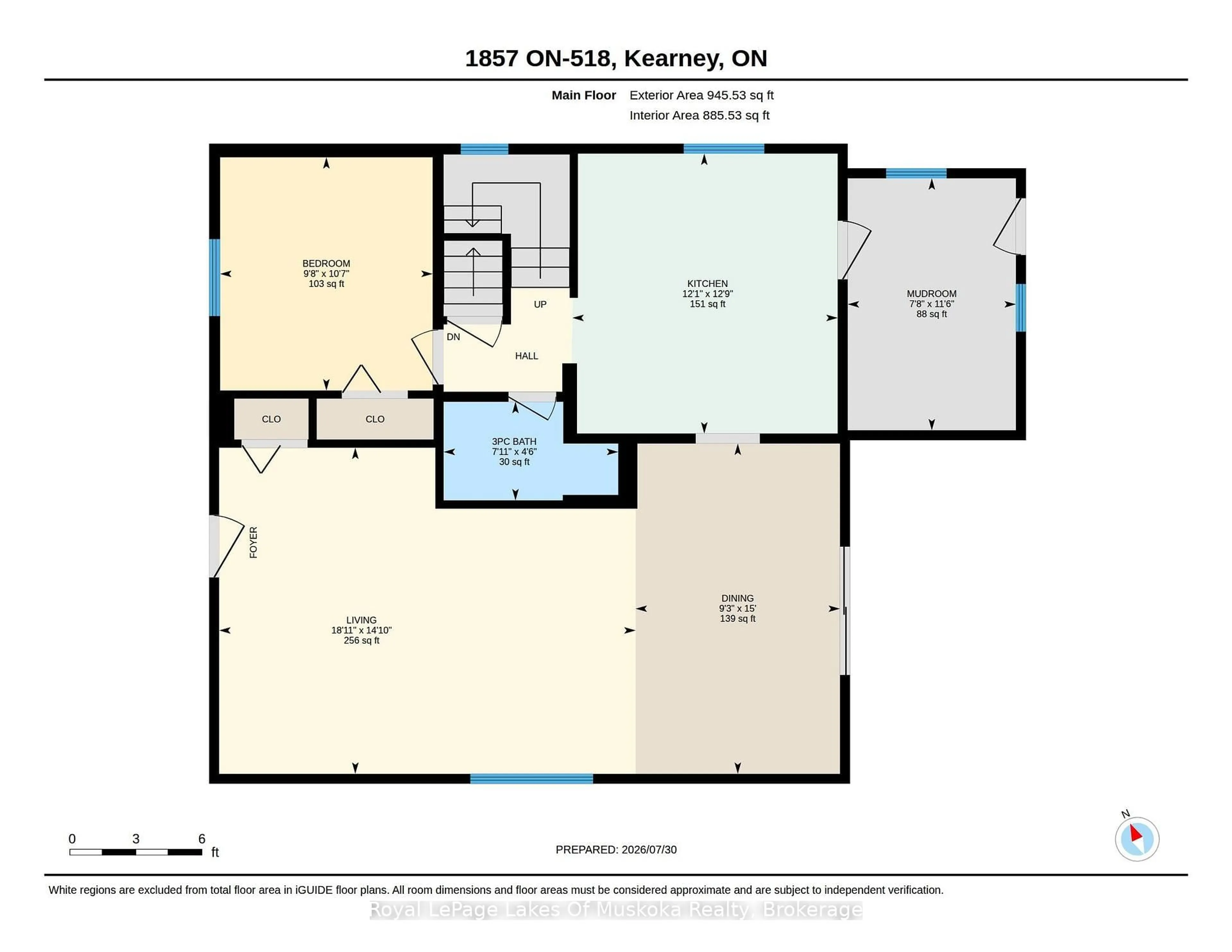 Floor plan for 1857 Highway 518 E Highway, Kearney Ontario P0A 1M0