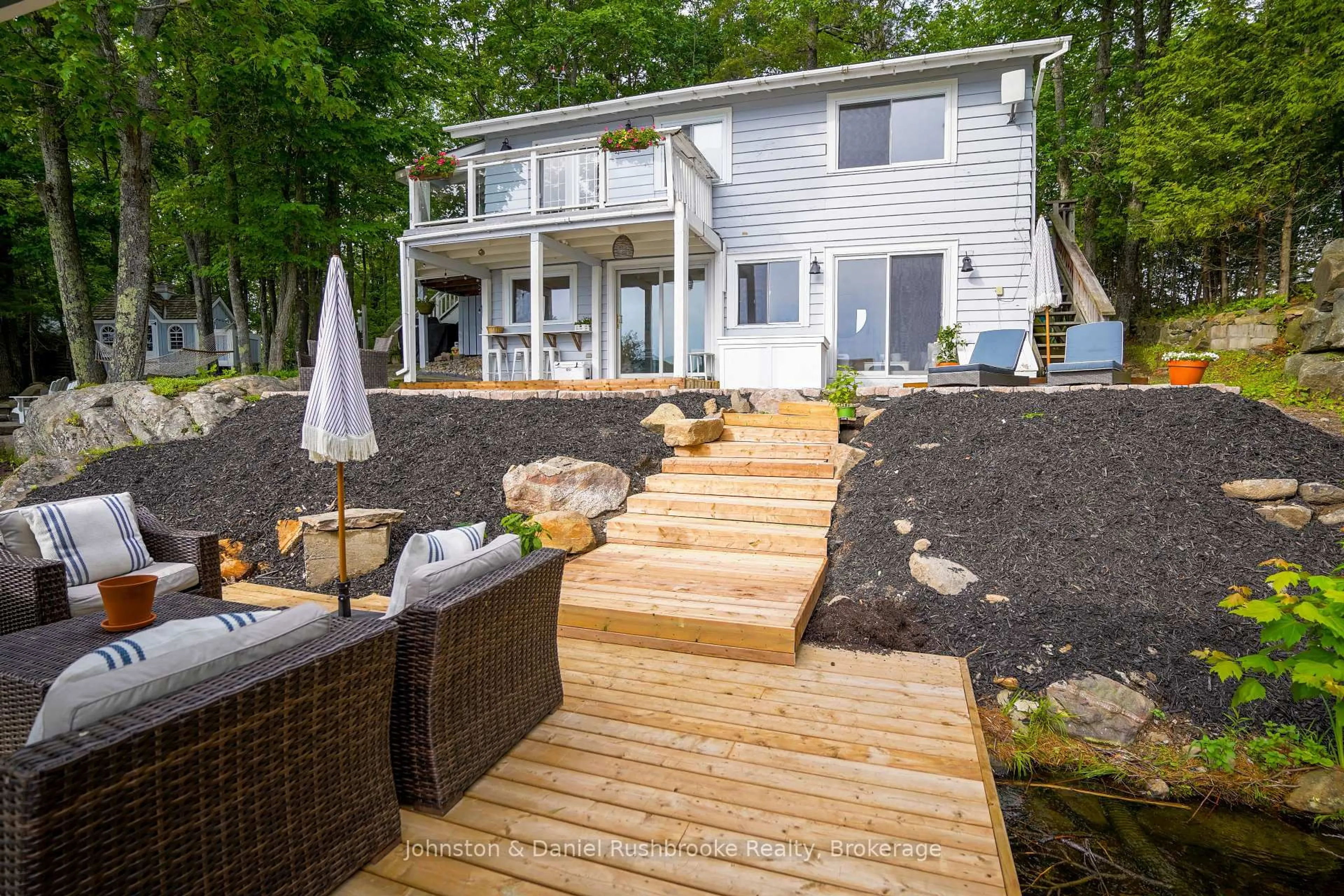 Patio, water/lake/river/ocean view for 44-2755 Muskoka Rd 118 West (Hutton Road), Muskoka Lakes Ontario P0B 1J0