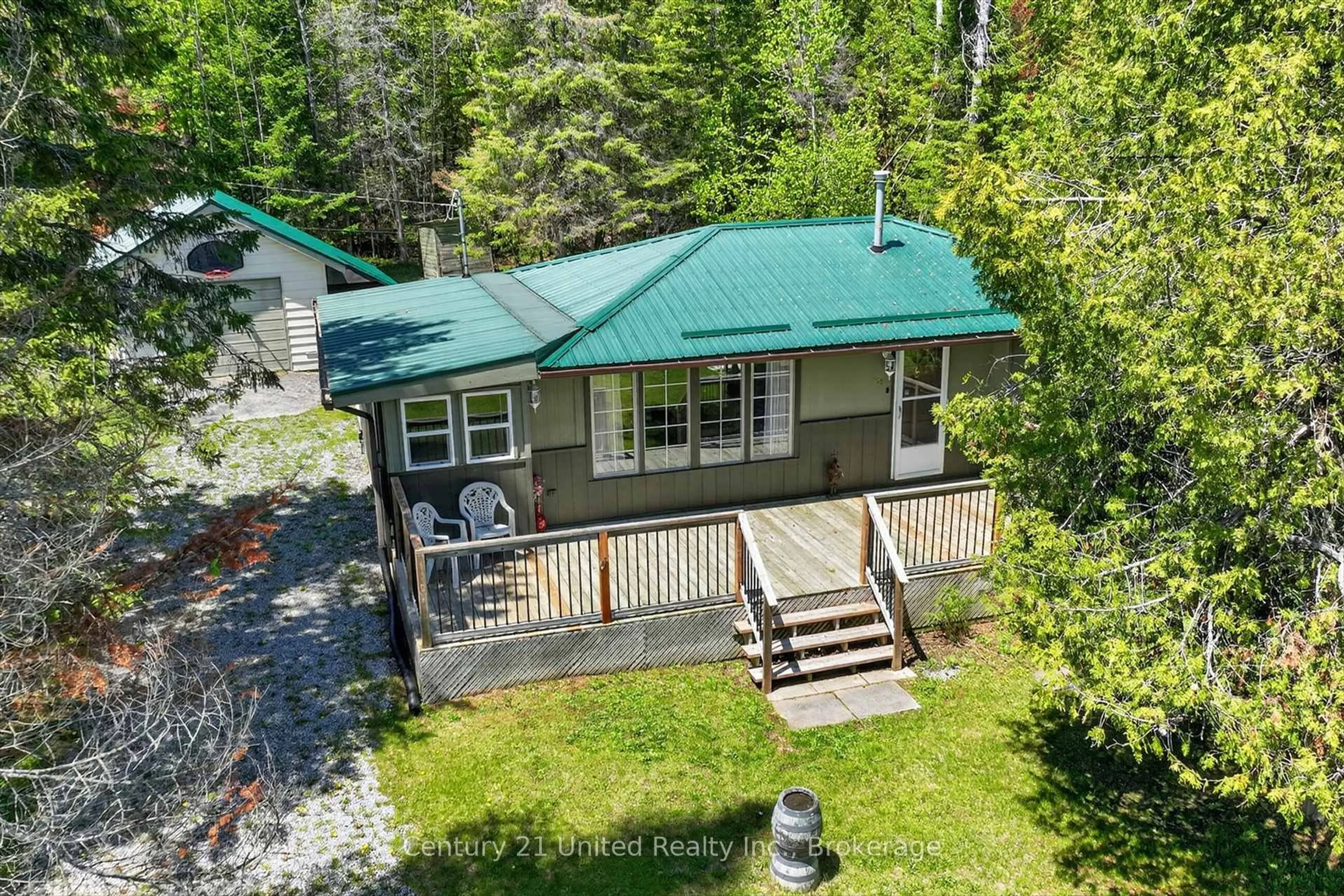 A pic from outside/outdoor area/front of a property/back of a property/a pic from drone, unknown for 98 Lakeview Cottage Rd, Kawartha Lakes Ontario K0M 2B0