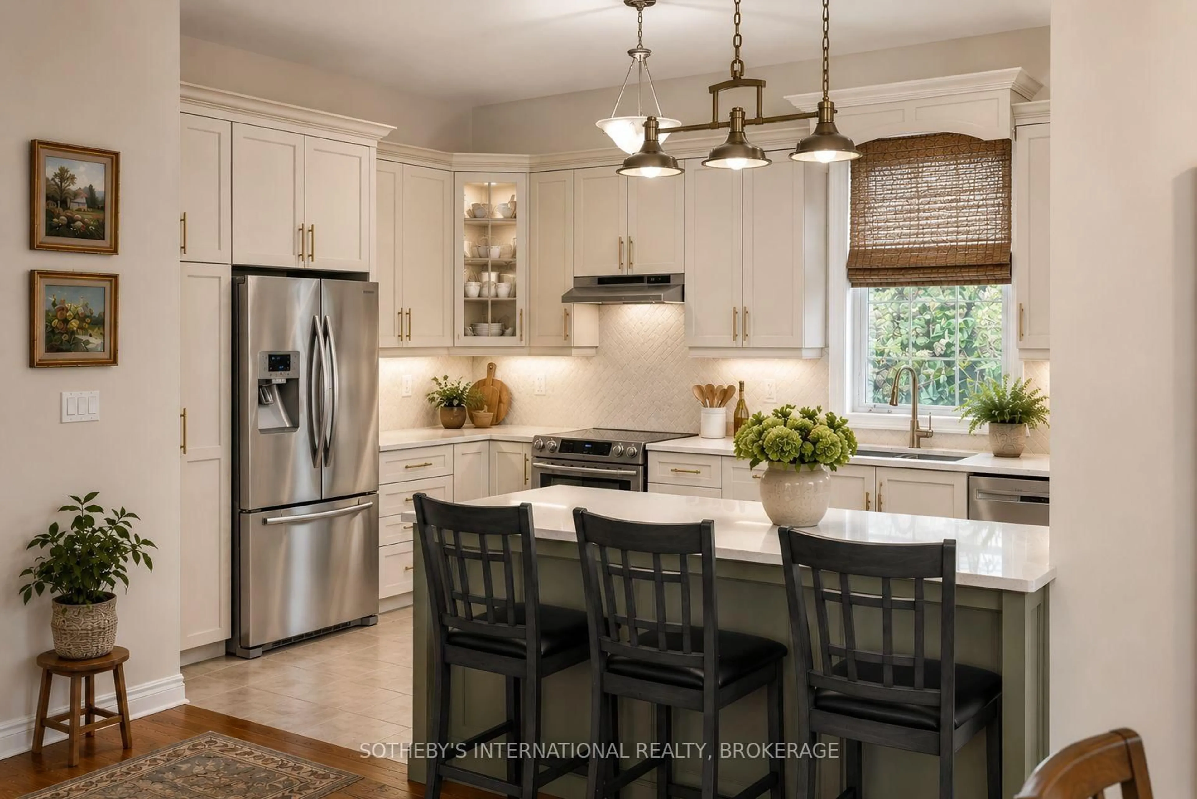 Open concept kitchen, ceramic/tile floor for 51 Brock St, Niagara-on-the-Lake Ontario L0S 1J0