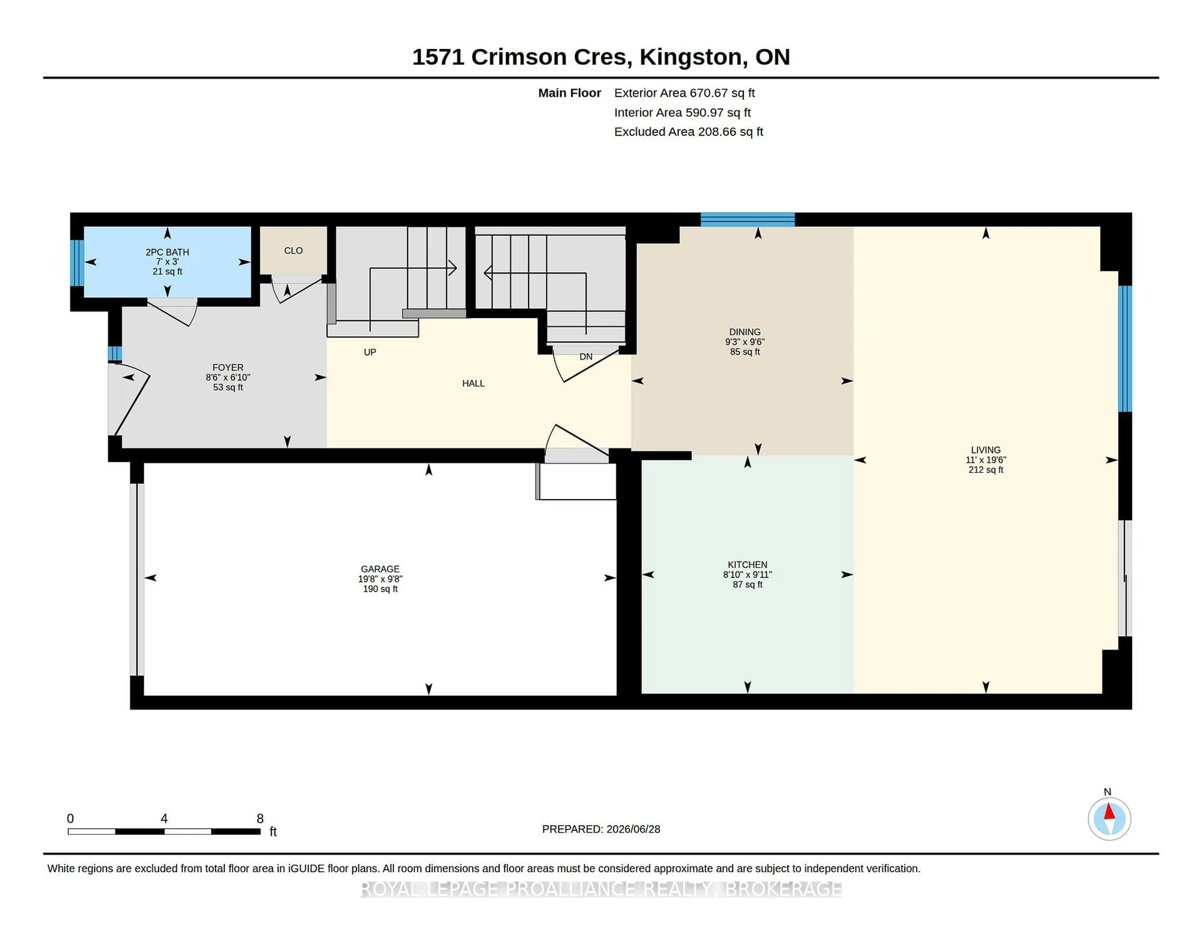 Floor plan for 1571 Crimson Cres, Kingston Ontario K7P 0J3