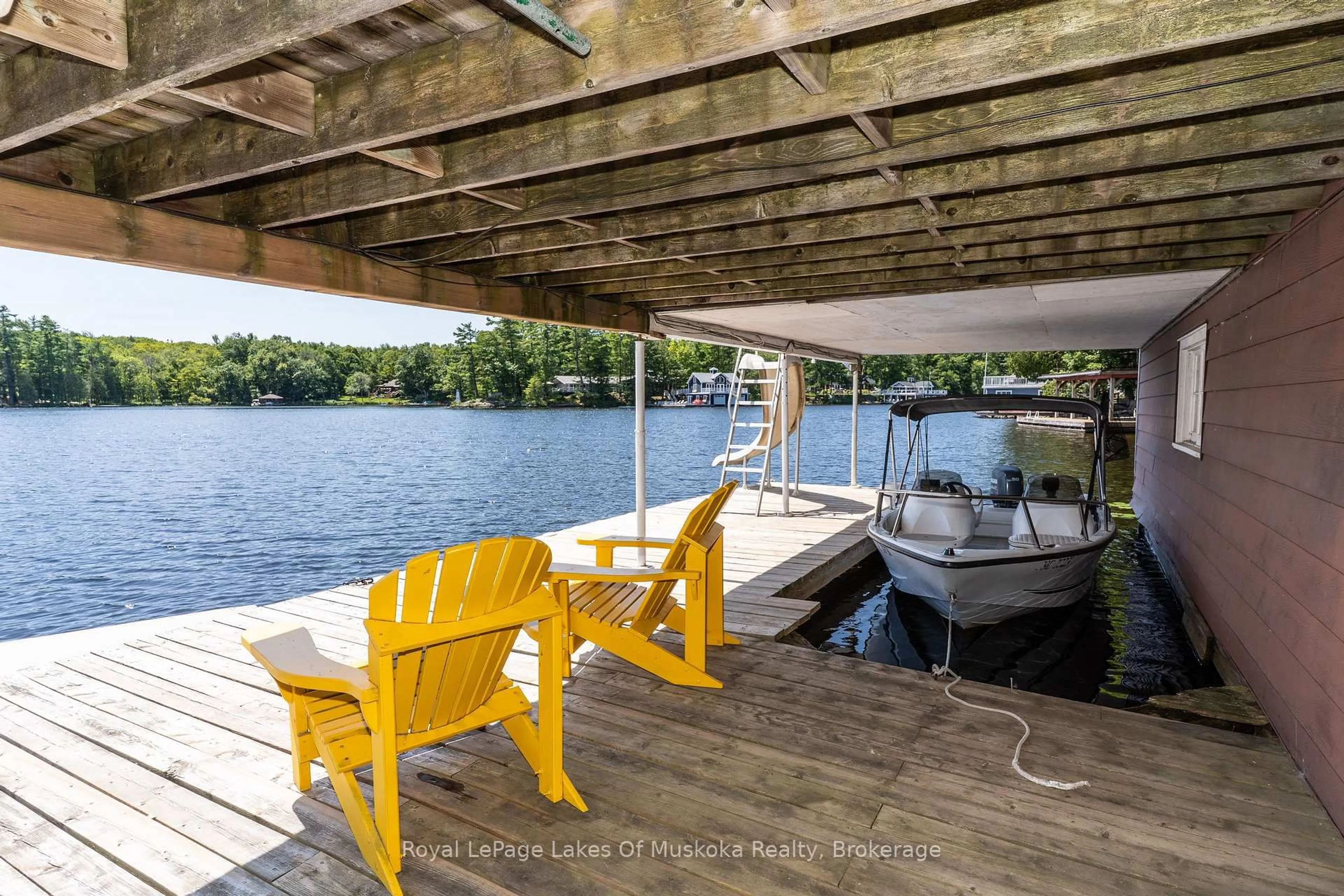 Patio, water/lake/river/ocean view for 1254 Barlochan Rd #22, Muskoka Lakes Ontario P1P 1R2