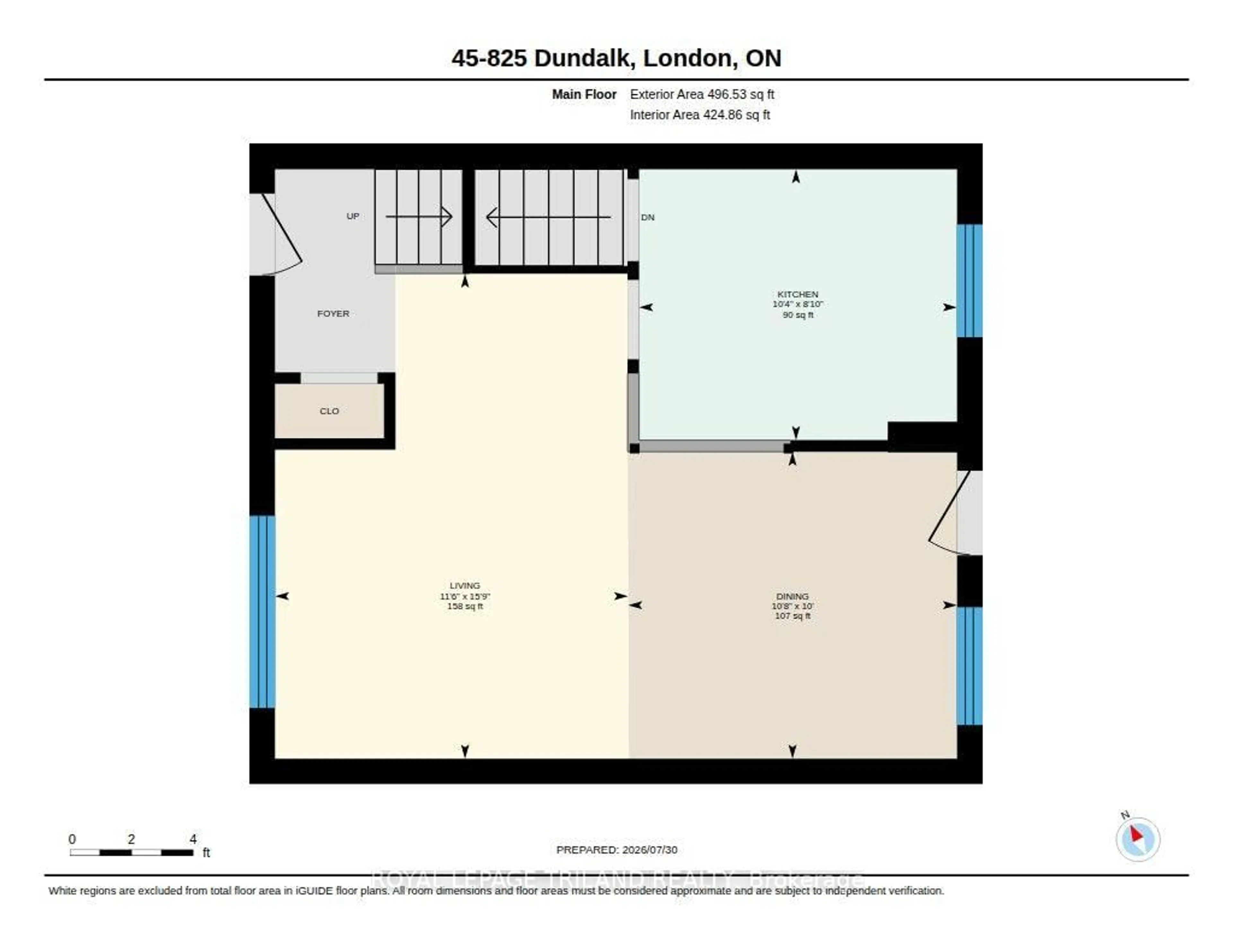 Floor plan for 825 DUNDALK Dr #45, London South Ontario N6C 3V6