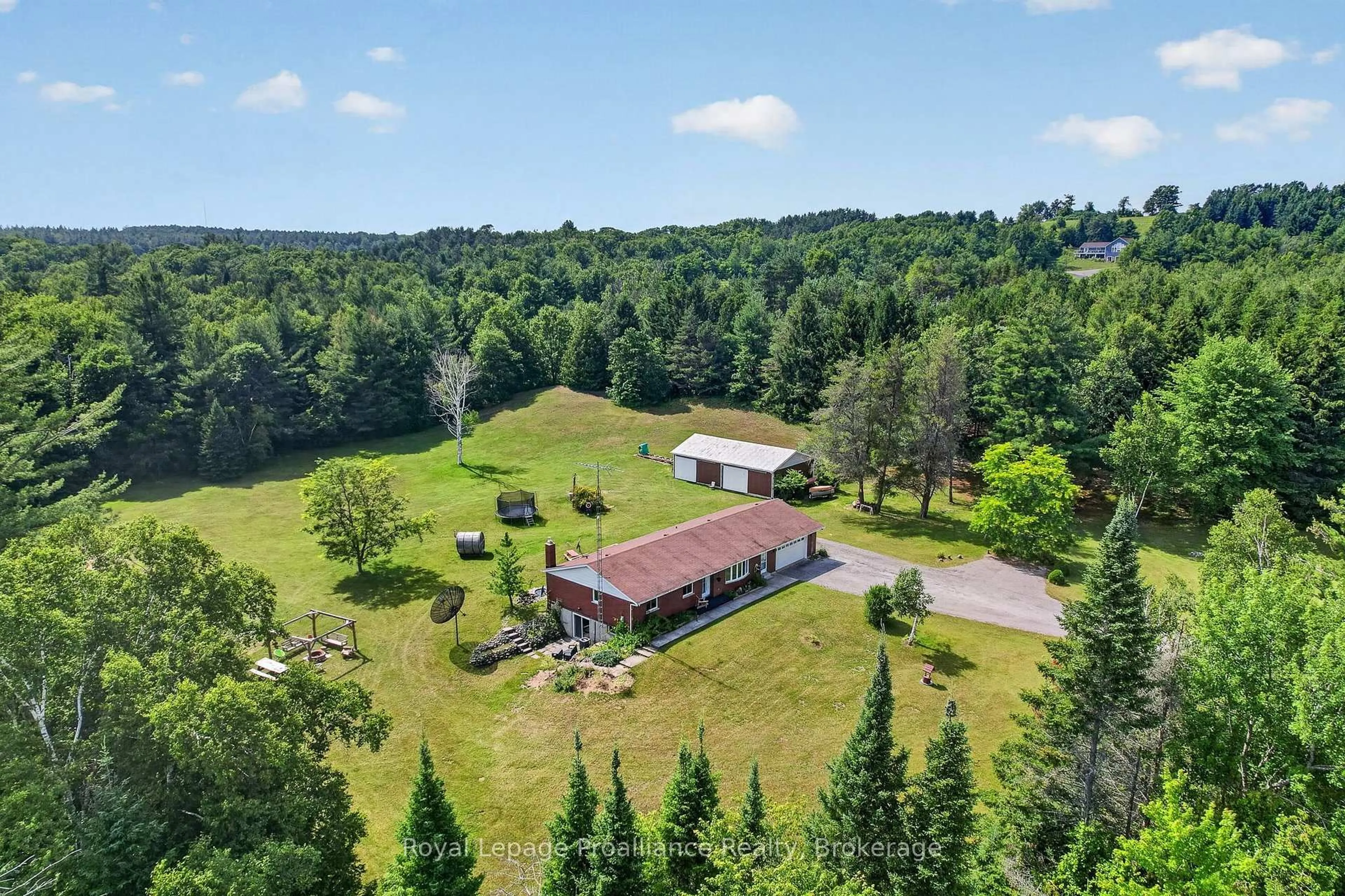 A pic from outside/outdoor area/front of a property/back of a property/a pic from drone, forest/trees view for 150 Woodland Rd, Alnwick/Haldimand Ontario K0K 2X0