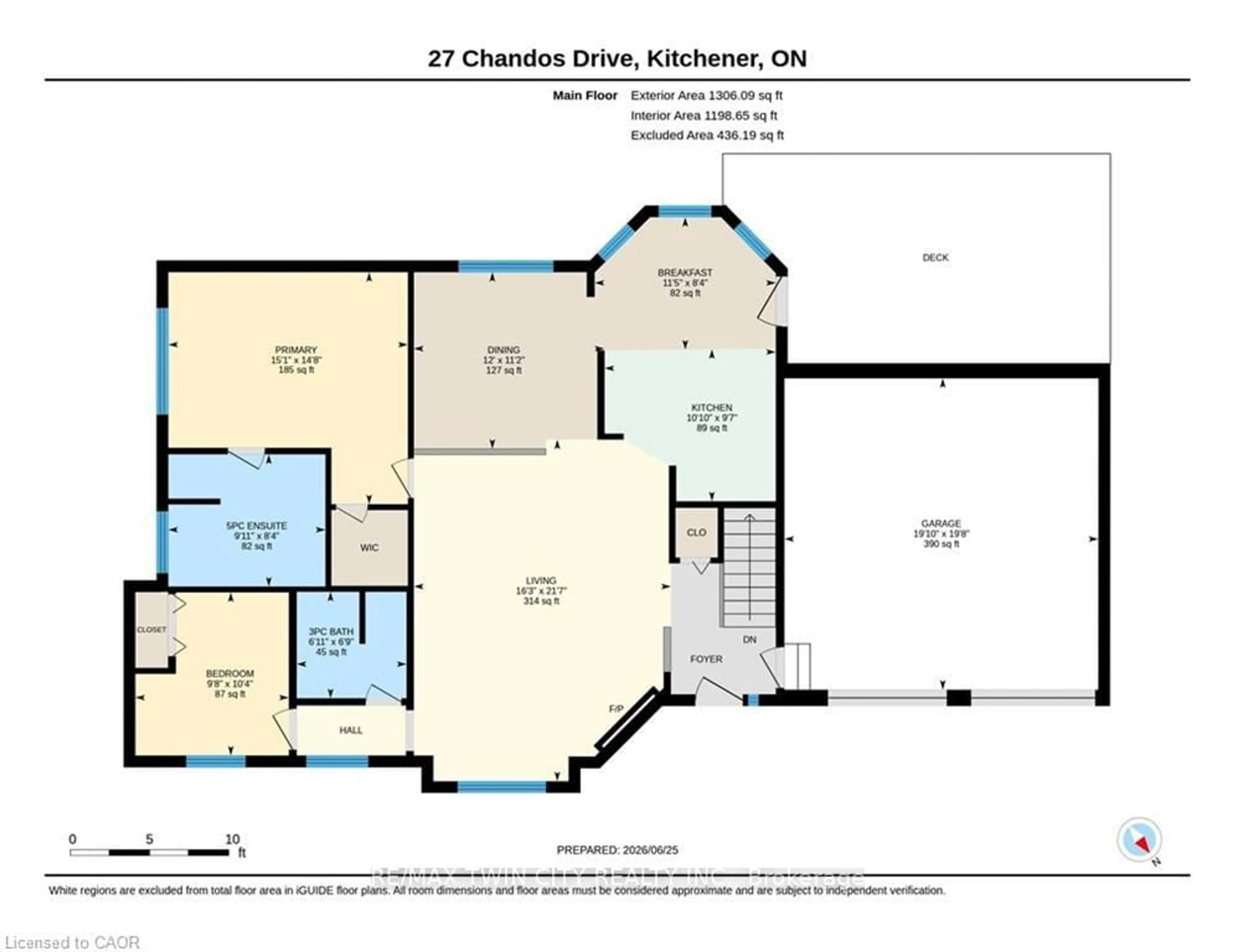 Floor plan for 27 CHANDOS Dr, Kitchener Ontario N2A 3C2