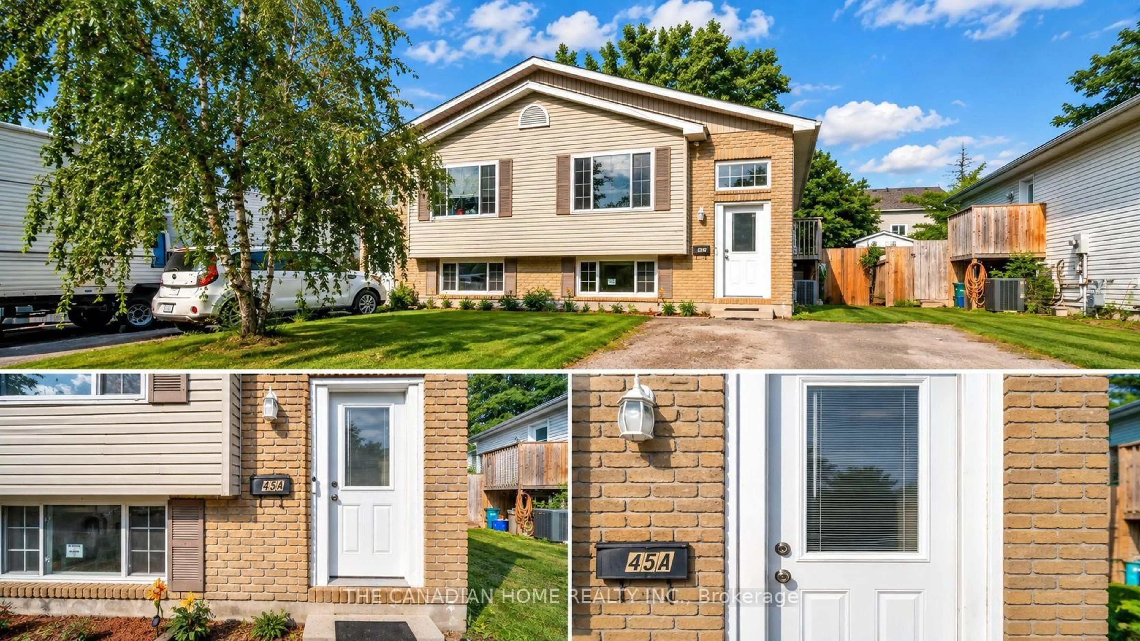 Home with vinyl exterior material, street for 45 Oak St, Belleville Ontario K8N 5Y4