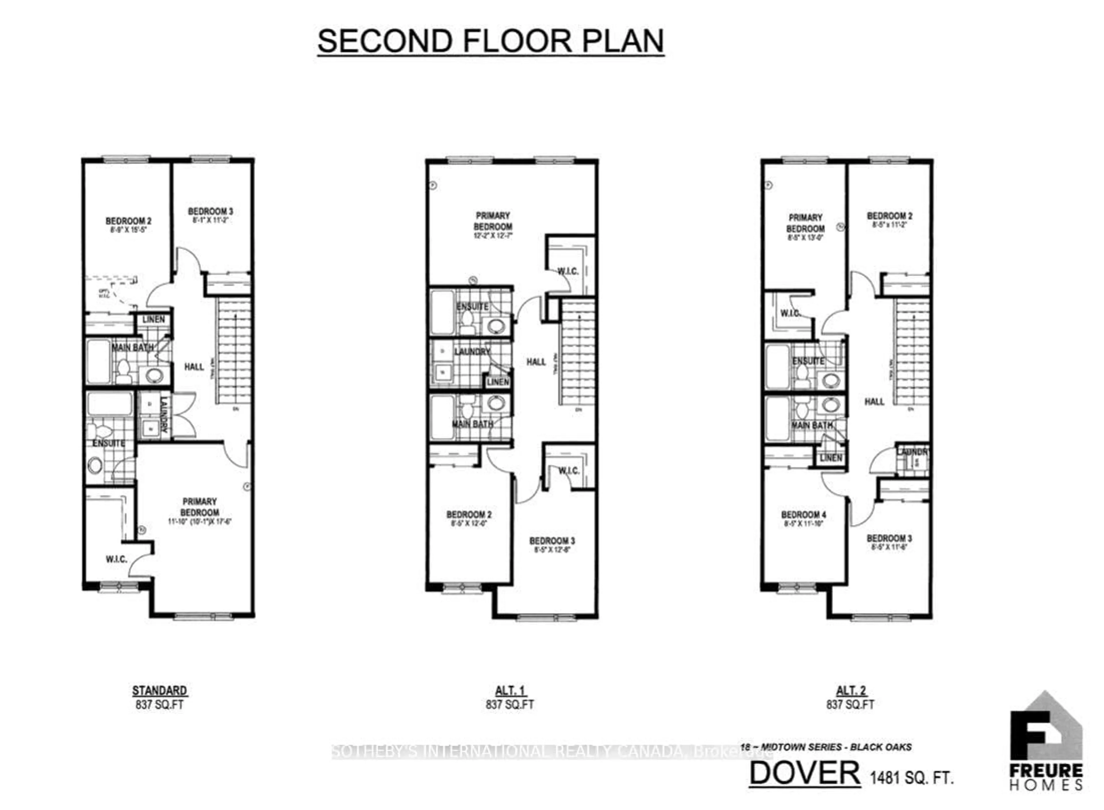 Floor plan for 102 Bur Oak Common #67N, Cambridge Ontario N1S 0G3