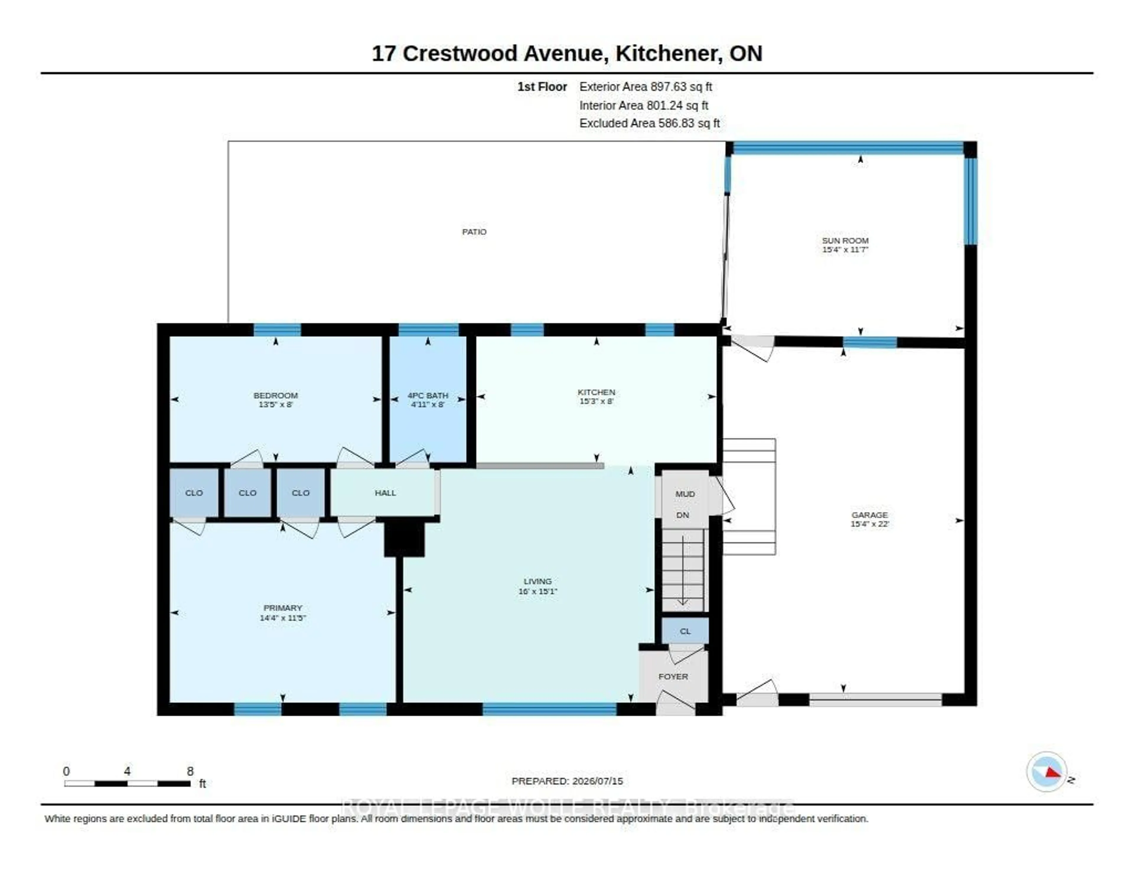 Floor plan for 17 Crestwood Ave, Kitchener Ontario N2H 4K6