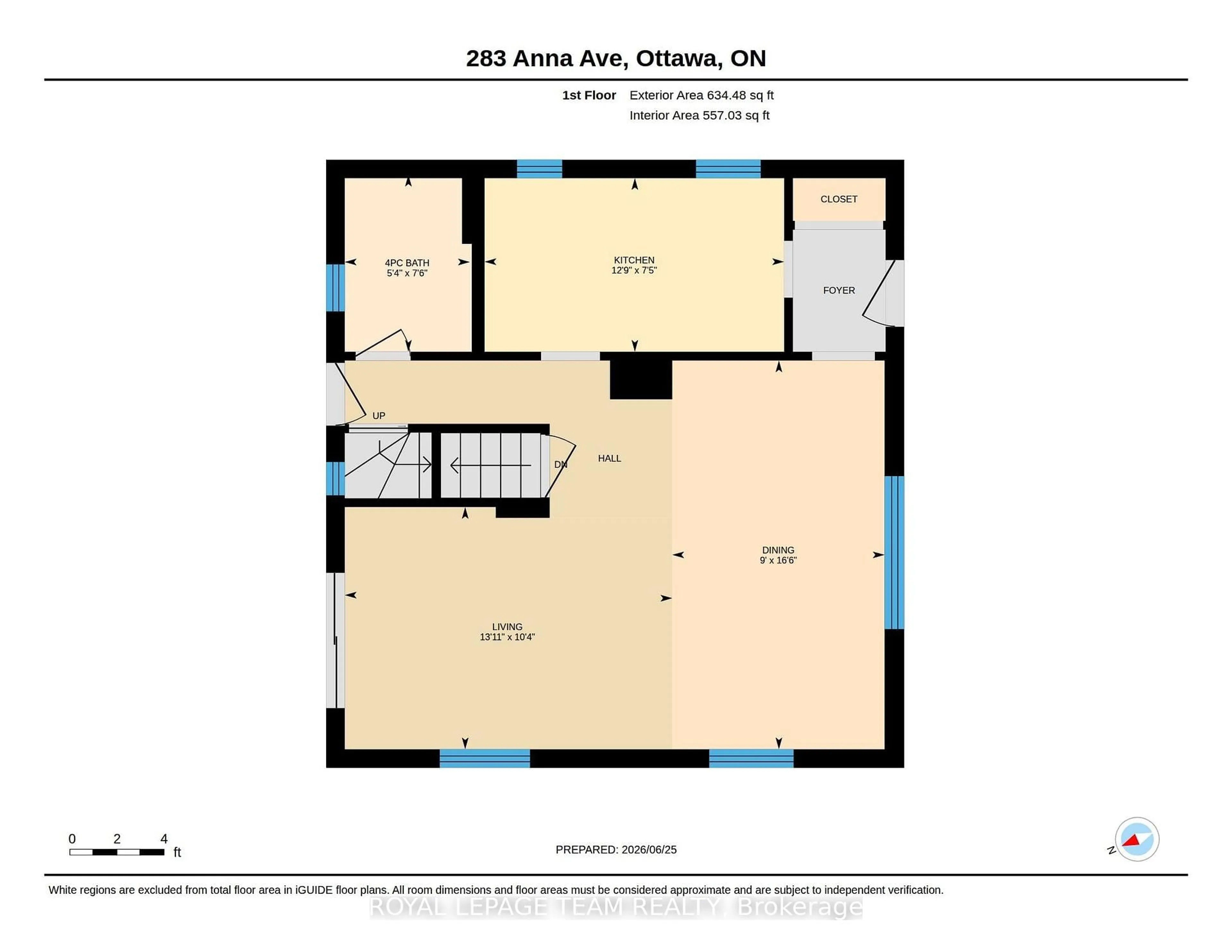 Floor plan for 283 Anna Ave, Ottawa Ontario K1Z 7V5