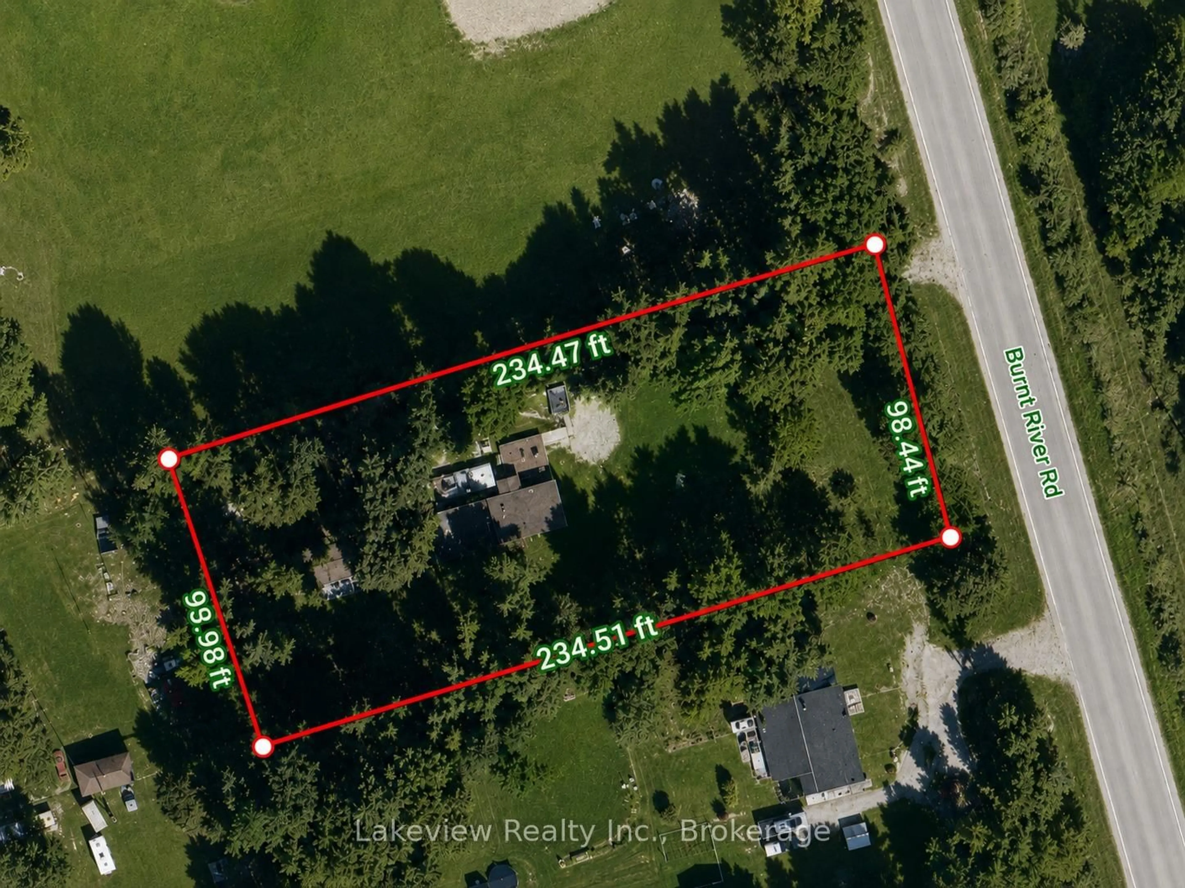 A pic from outside/outdoor area/front of a property/back of a property/a pic from drone, street for 315 Burnt River Rd, Kawartha Lakes Ontario K0M 1C0