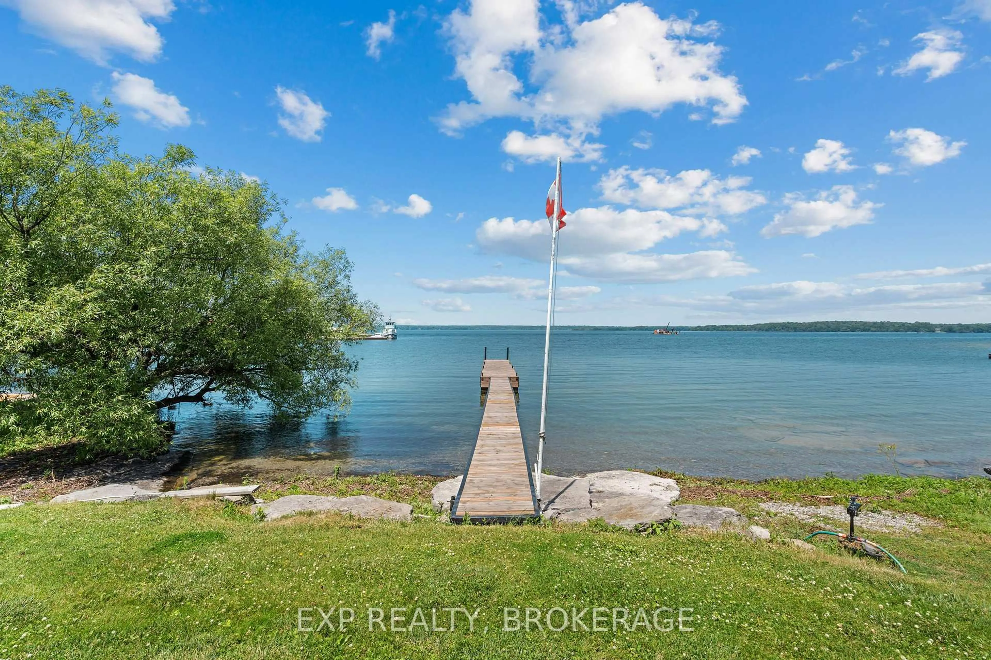 Patio, water/lake/river/ocean view for 26 BOXEN HARBOUR Lane, Wolfe Island Ontario K0H 2Y0