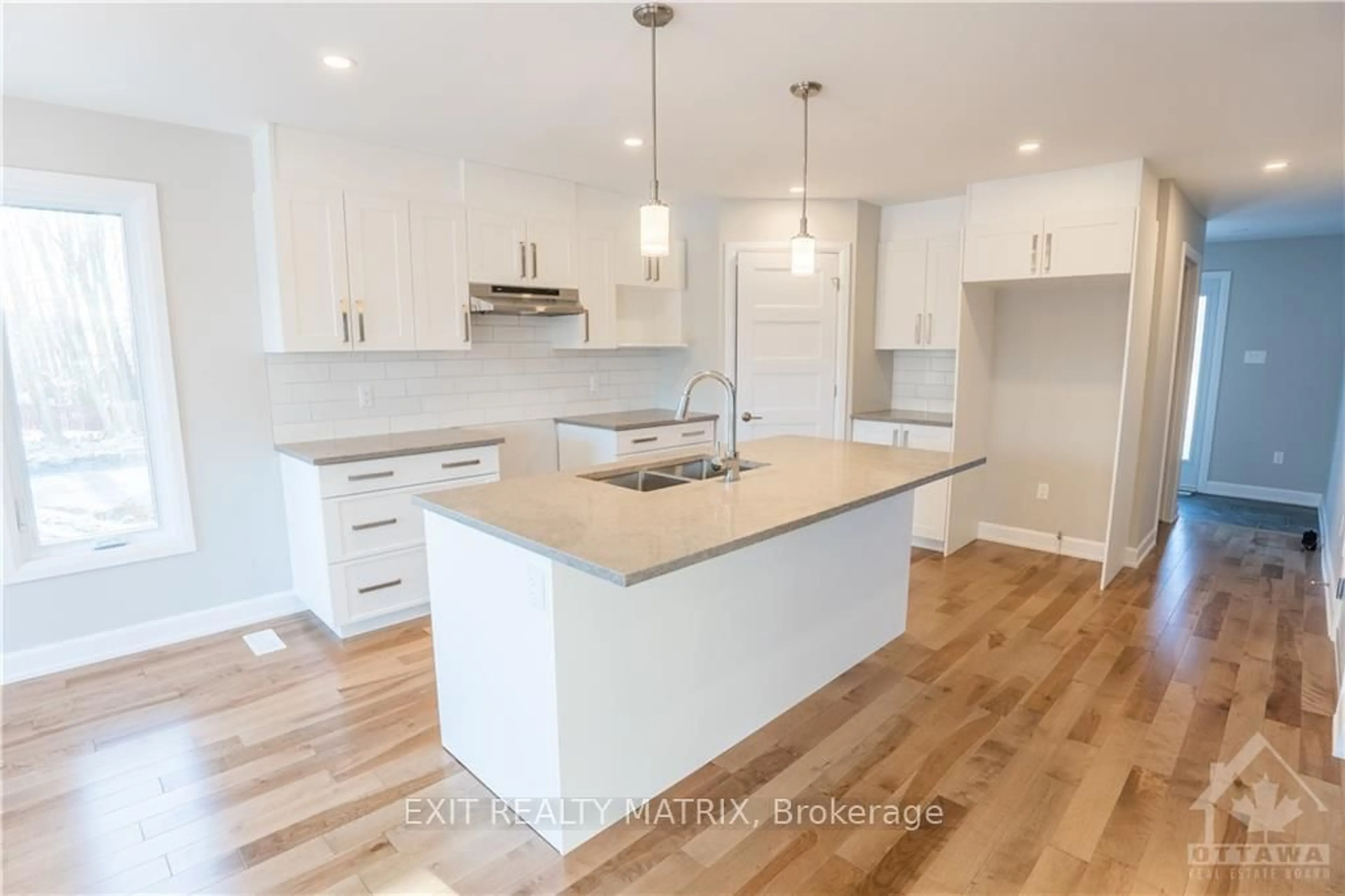 Open concept kitchen, wood/laminate floor for 6 Glenco Rd, South Stormont Ontario K0C 2A0
