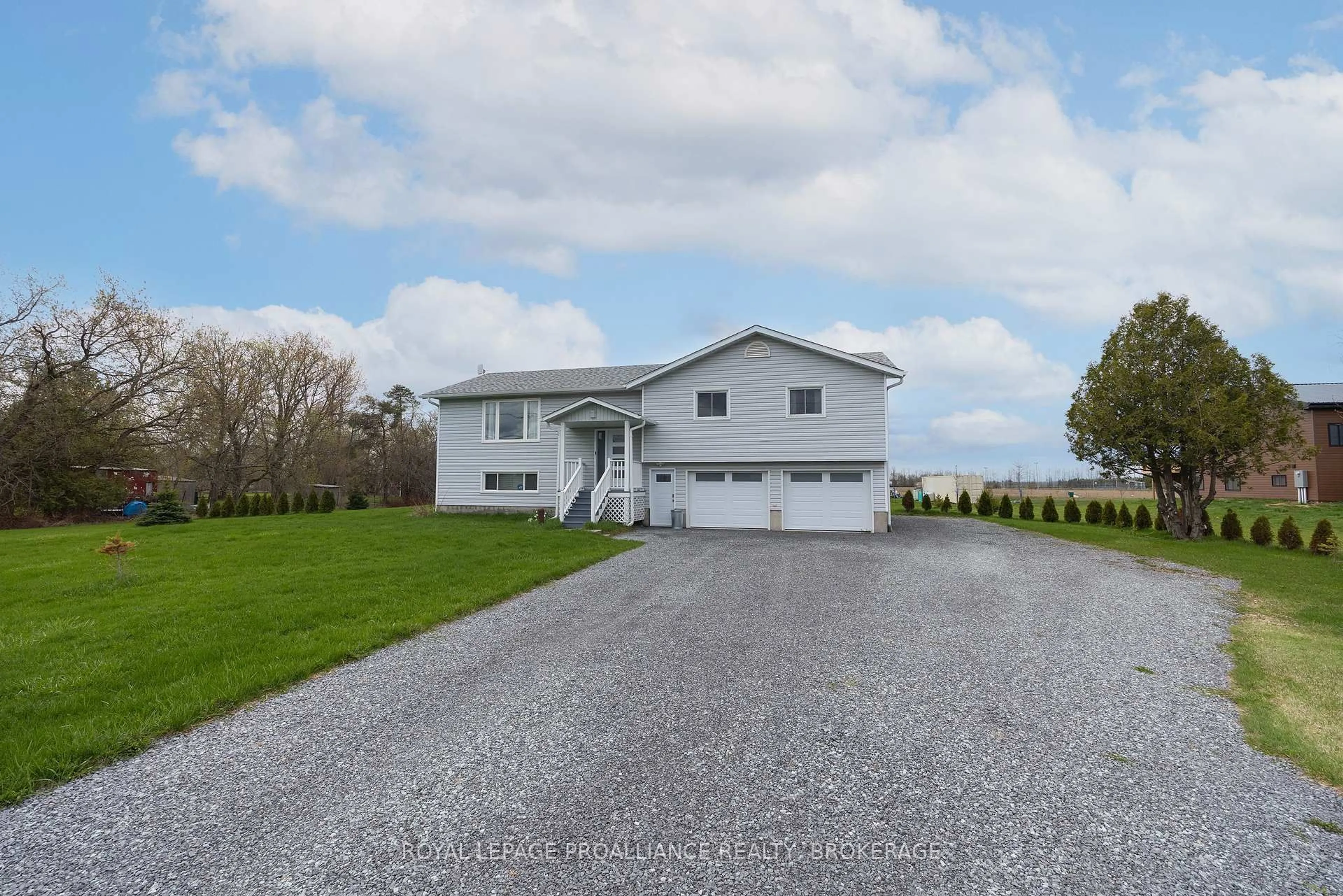 A pic from outside/outdoor area/front of a property/back of a property/a pic from drone, unknown for 4318 County Road 6, Yarker Ontario K0K 3N0