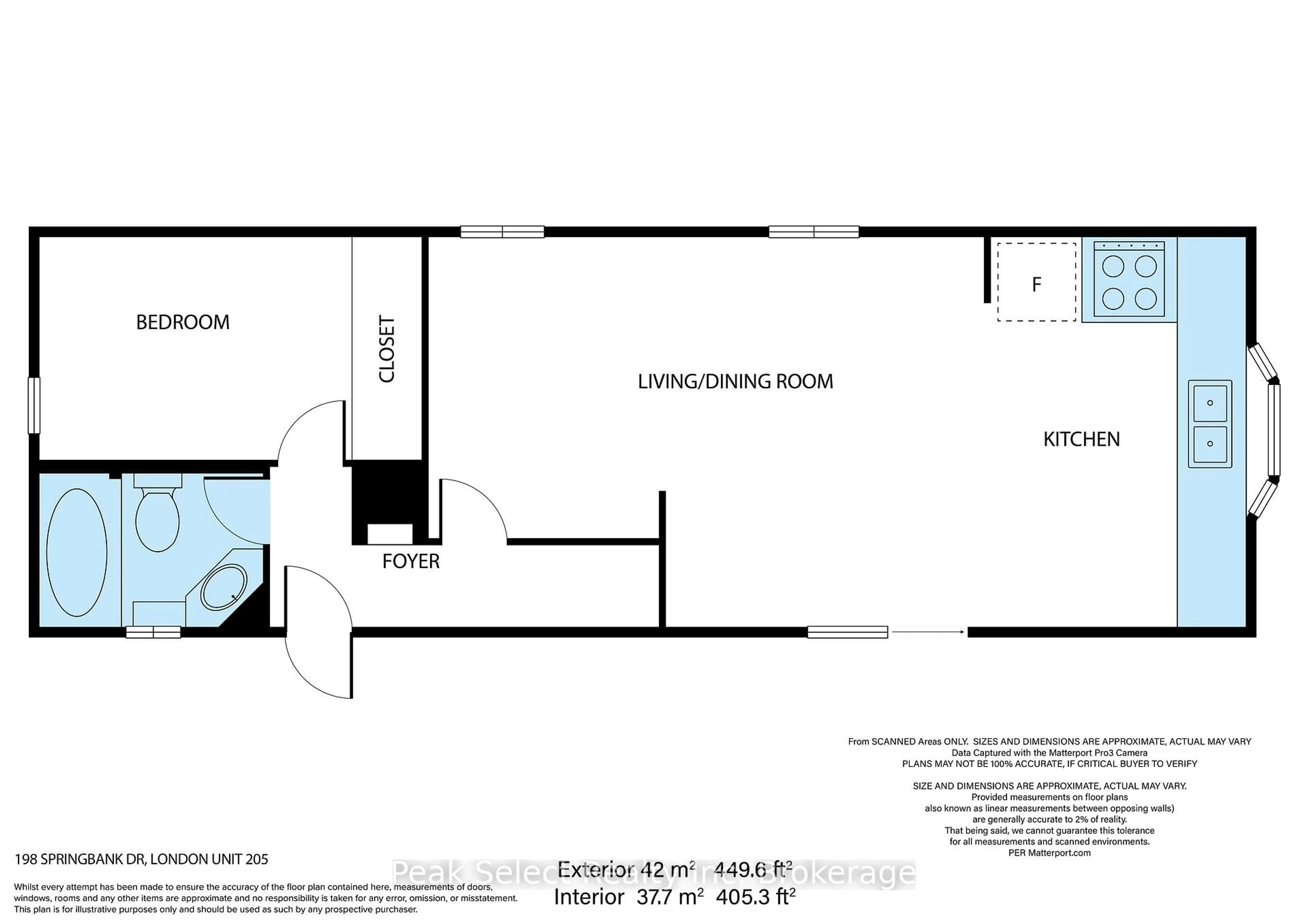 Floor plan for 198 Springbank Dr #205, London South Ontario N6J 1G1